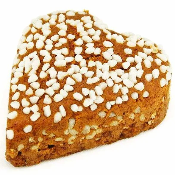 Coeur au miel - Pain d'épices au miel et perles de sucre - Coeur 250g