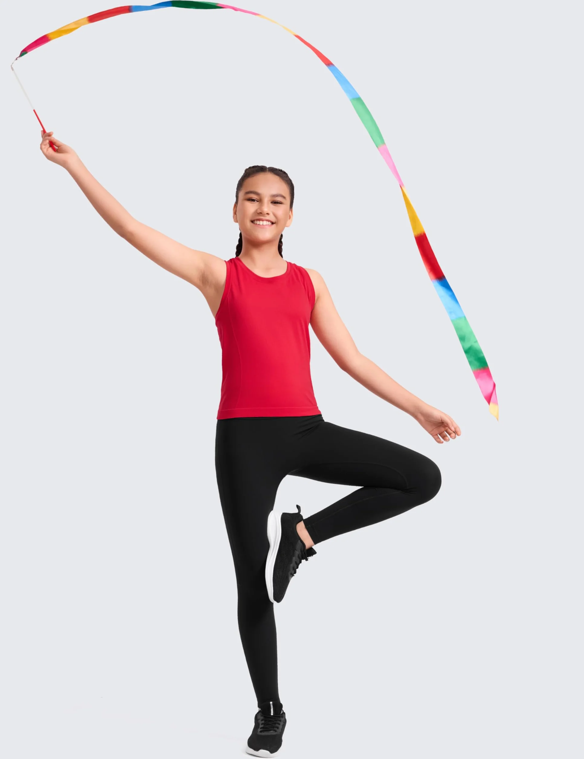 CRZ YOGA Filles Seamless Athlétique Débardeur Danse Dos Nageur Col Rond