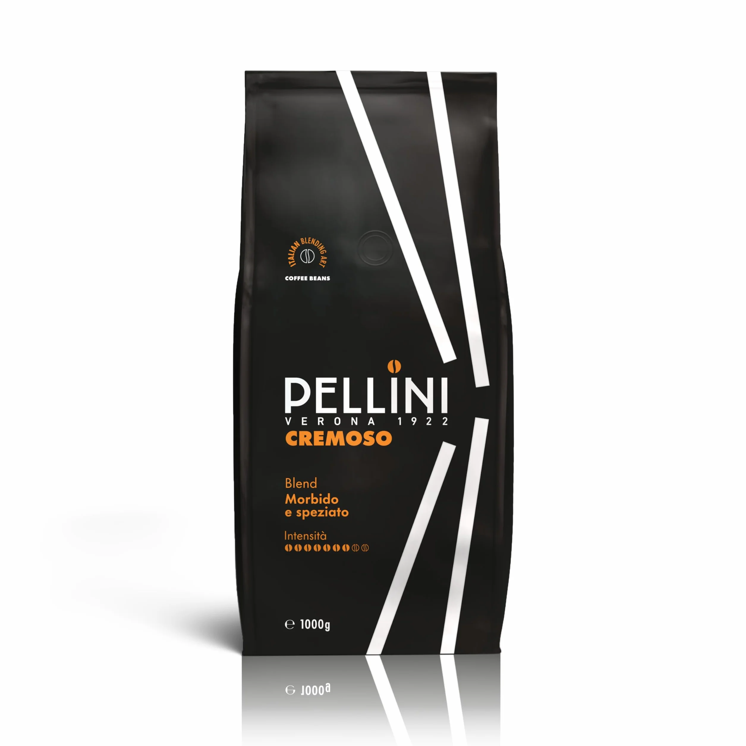 Pellini N.9 Crémeux, Café en Grains pour Espresso 1kg, Mélange d'Arabica et de Robusta au Goût Riche et Harmonieux, Café en Grains à la Torréfaction Moyenne