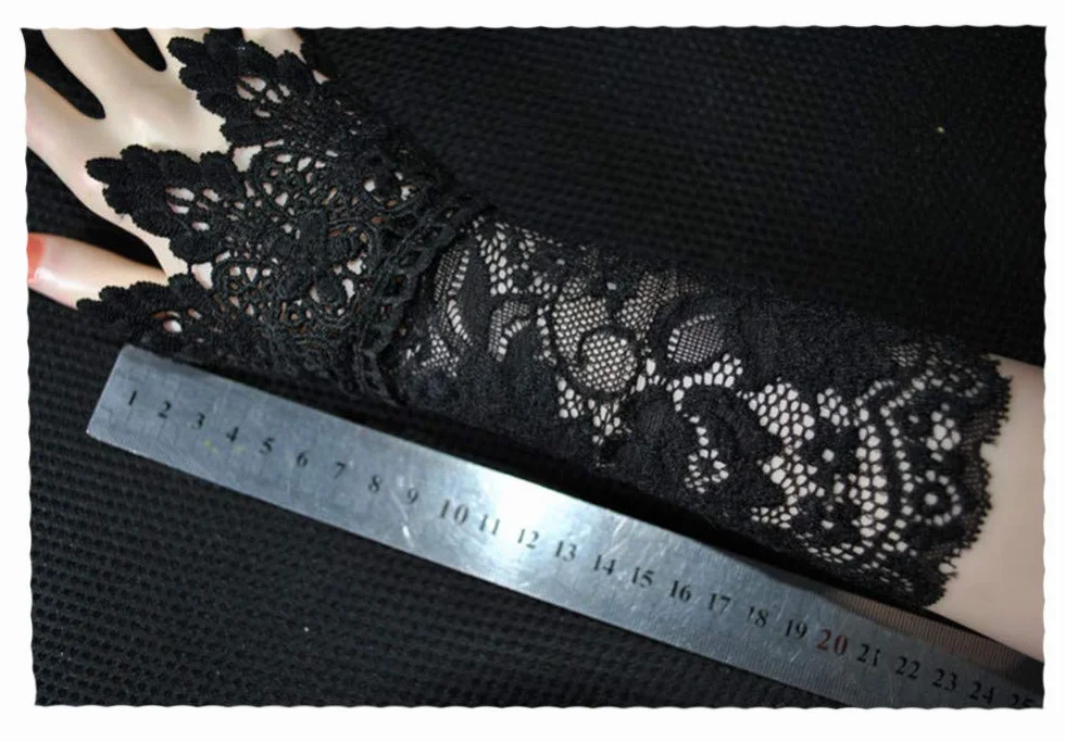 Découpe de Dentelle Crochet Fausse Manche Décorer Trompette Poignets Enfants Poignet en Dentelle, Gris - Taille Unique