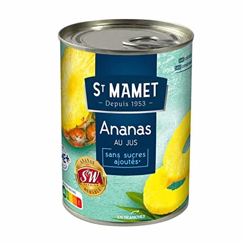 ST MAMET | Ananas Origine 10 Tranches Entières 345G | Lot De (3) | livraison offerte