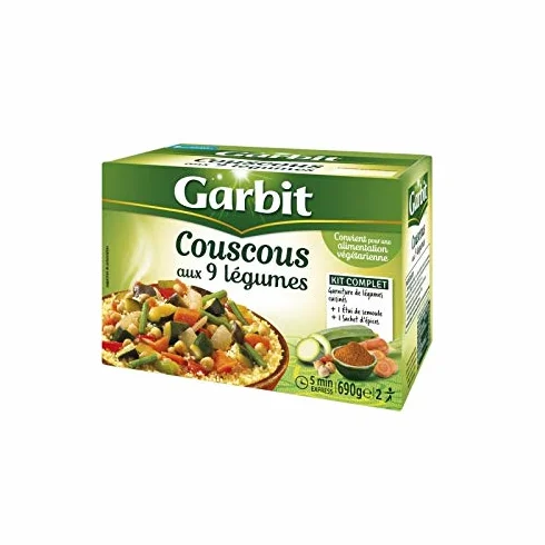 Couscous 9 Légumes 690G|Garbit|(Lot De 4)|Best Deal