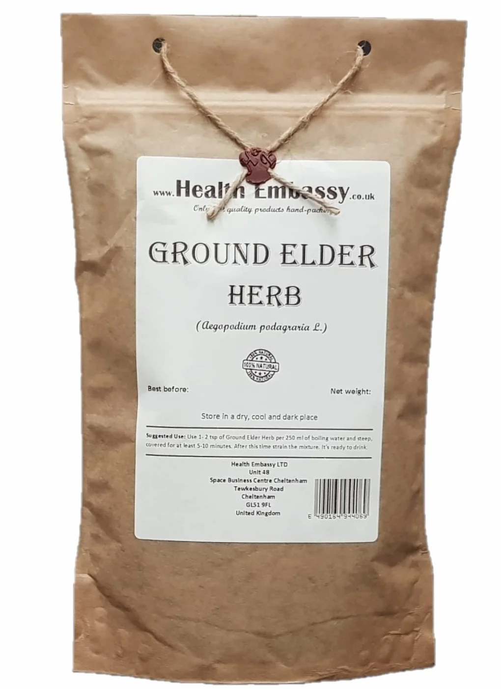 Health Embassy Herbe d'Égopode Tisane | Aegopodium Podagraria L | Ground Elder Herb (50g)