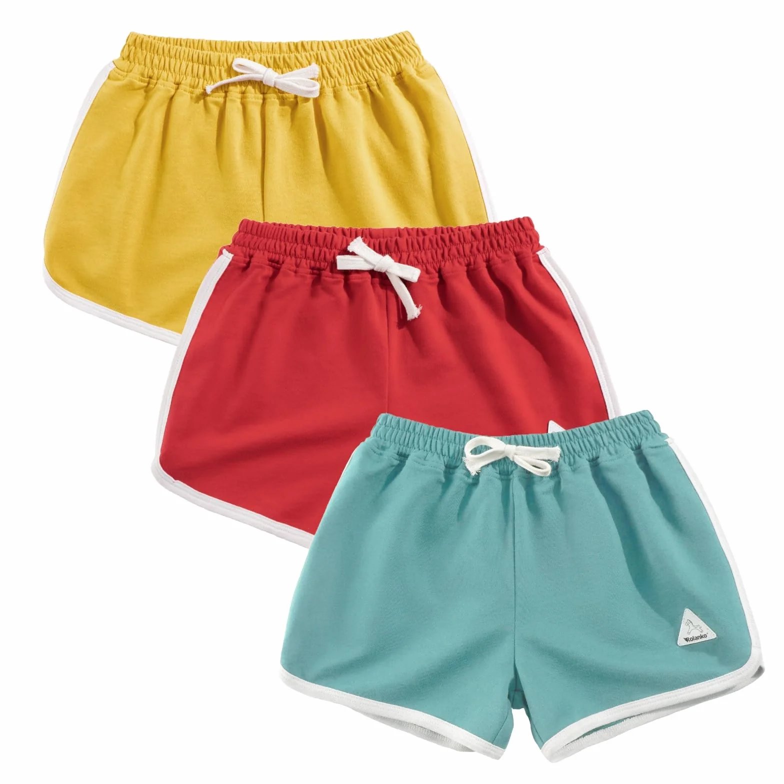 Rolanko Enfant Shorts Fille Sports Coton Danse Short Gymnastique Été D'entraînement Hot Pant pour La Course