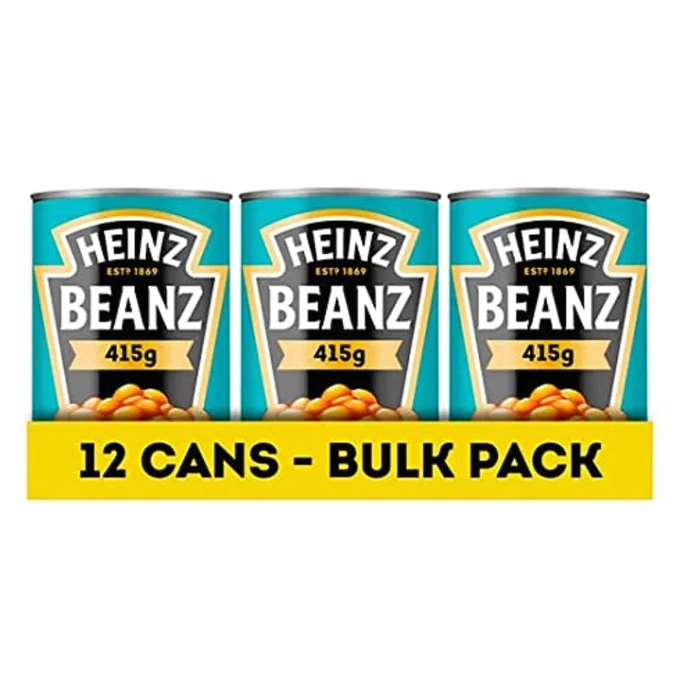 Heinz Haricots au four végétalien dans une riche sauce tomate 415 g (lot de 12)