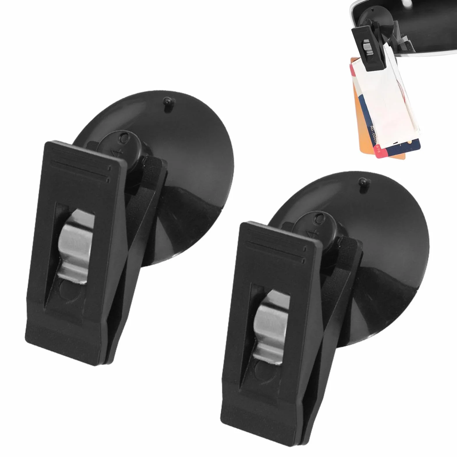 Pinces À Ventouse pour Pare-Brise Porte-Billets De Voiture | Pince À Cartes De Ticket avec Ventouse | Support De Billets Réutilisable