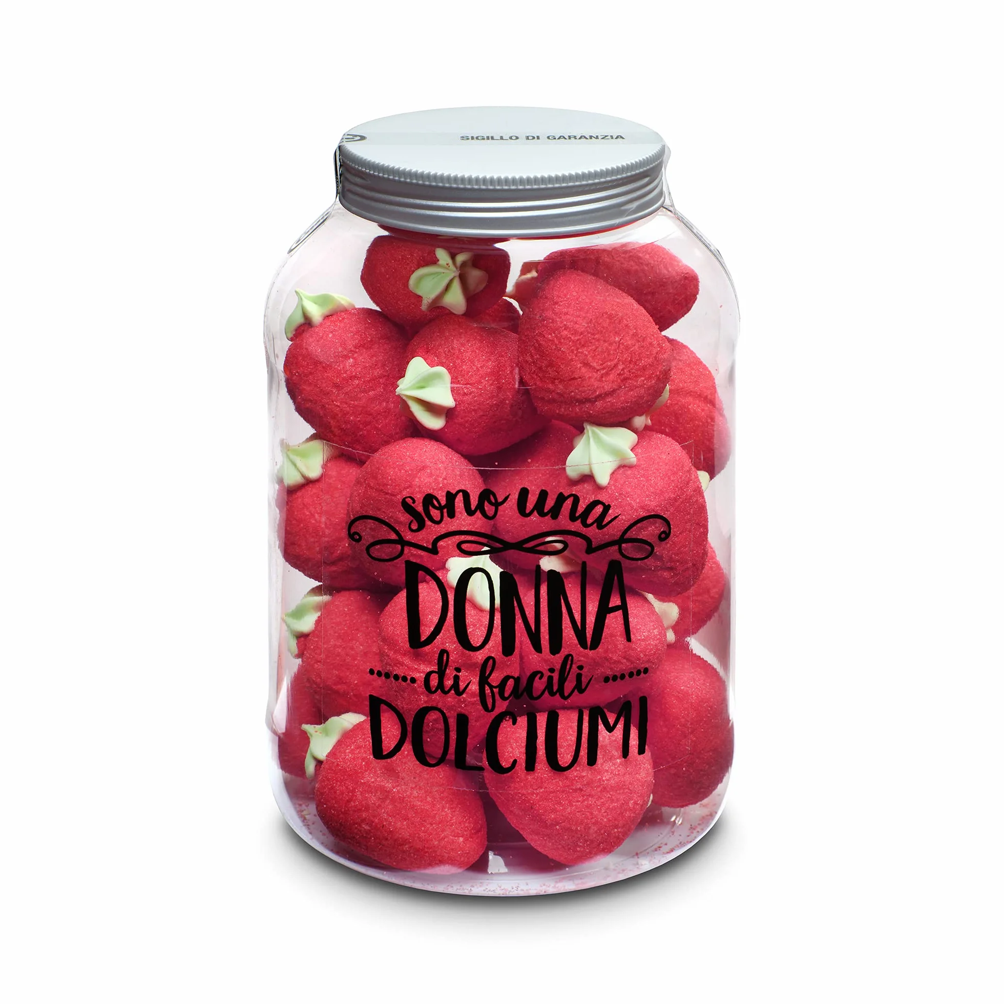 CASA DEL DOLCE Paquet XXL Fraises, Marshmallow à la forme et au Goût de Fraise 500 g, Doux et Délicieux, Made in Italy, Idées Cadeaux pour les Fêtes