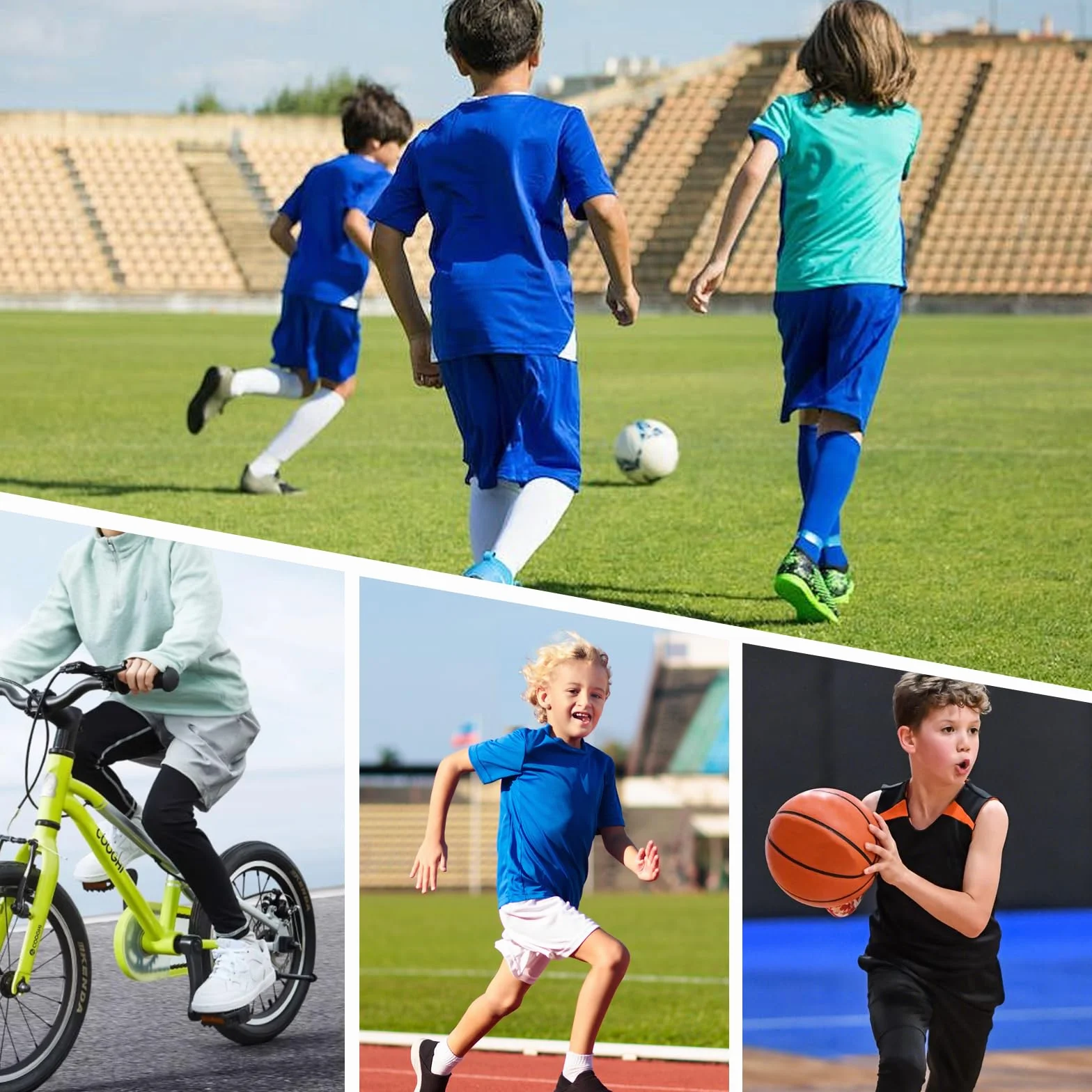 HYCOPROT Pantalon de Compression Garçons Collants Leggings Enfants Respirant Sportif Séchage Rapide Base Layer Sport Football Basket-Ball