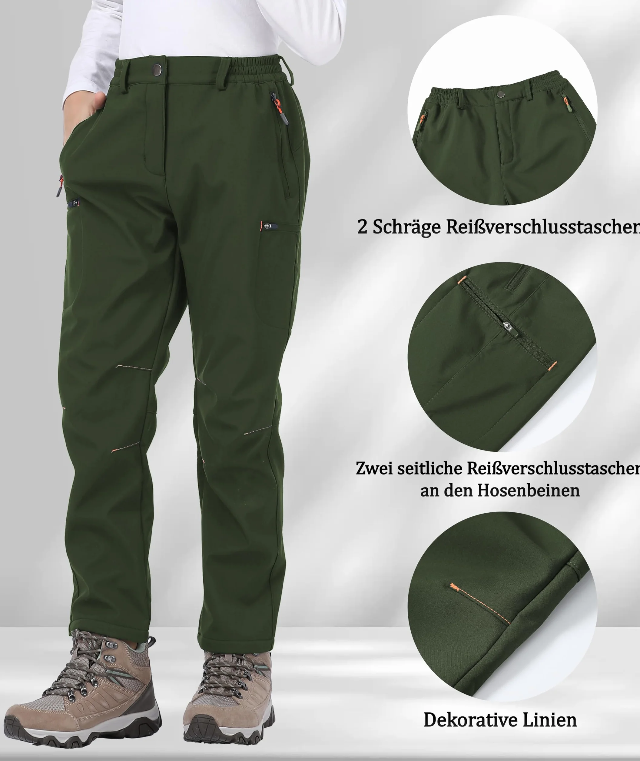 Pantalon de Ski Enfant Thermique Imperméable Chaud Polaire Softshell Garçon Fille Randonnée