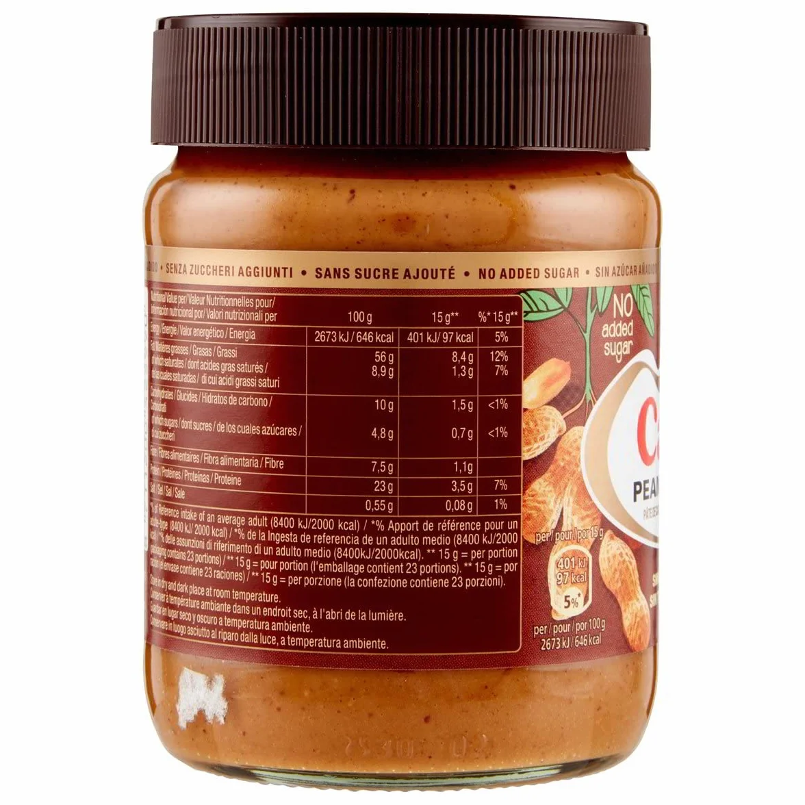 Calvé Pindakaas Beurre de Cacahuètes Pâte à Tartiner, Arachides, Pot, 3 x 350g