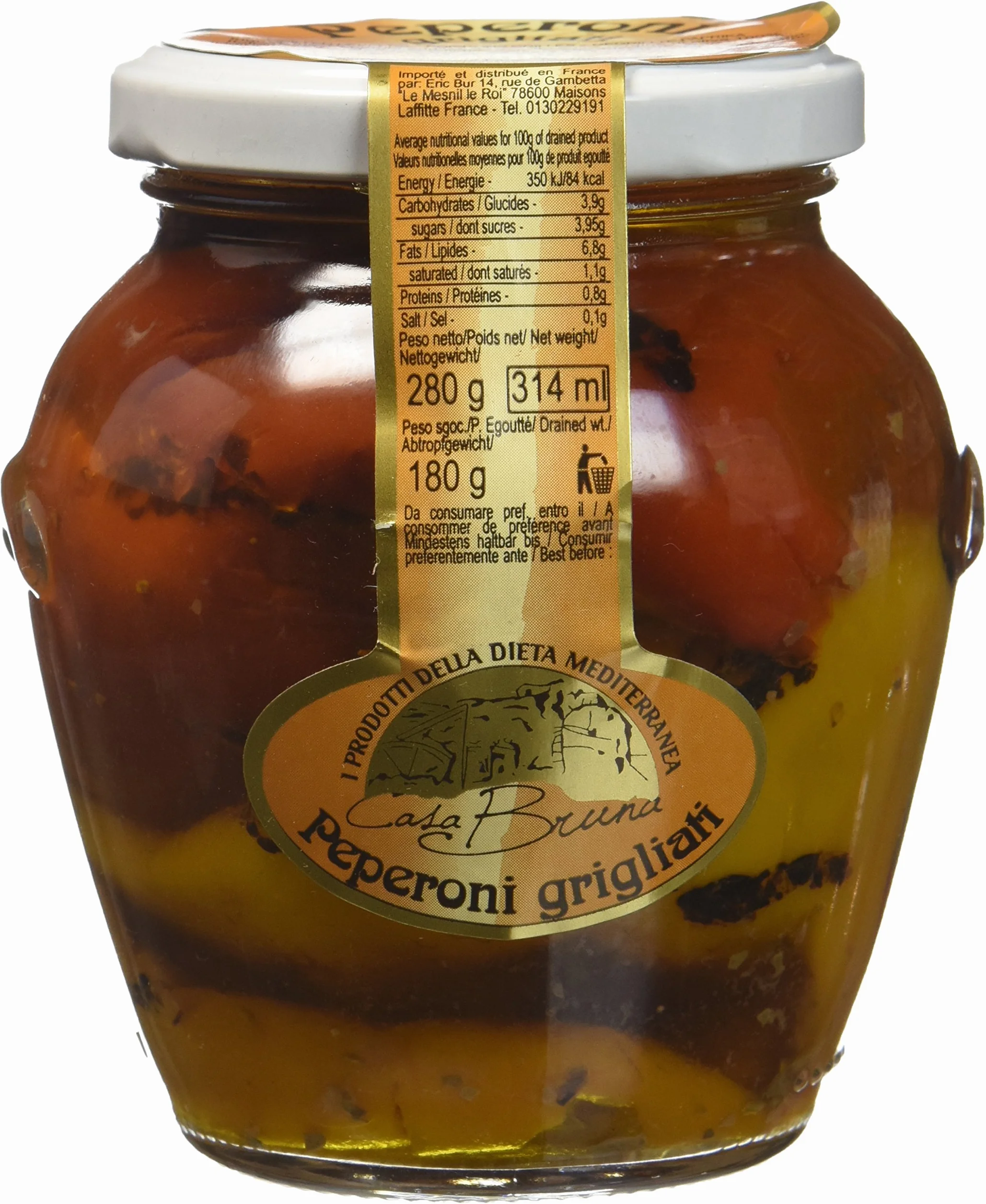 CASA BRUNA Poivrons à l'Huile Olive 280 g