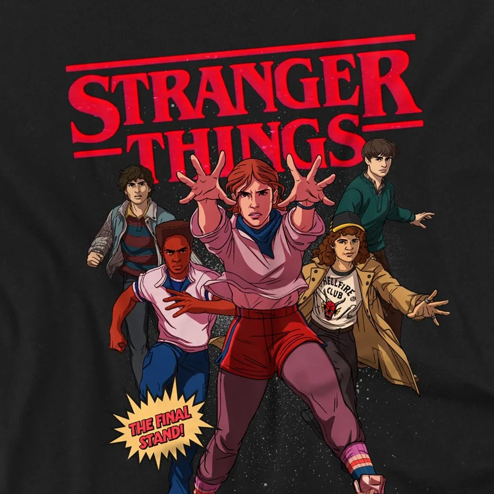 Stranger Things Final Stand Comic Kids Sweatshirt Black