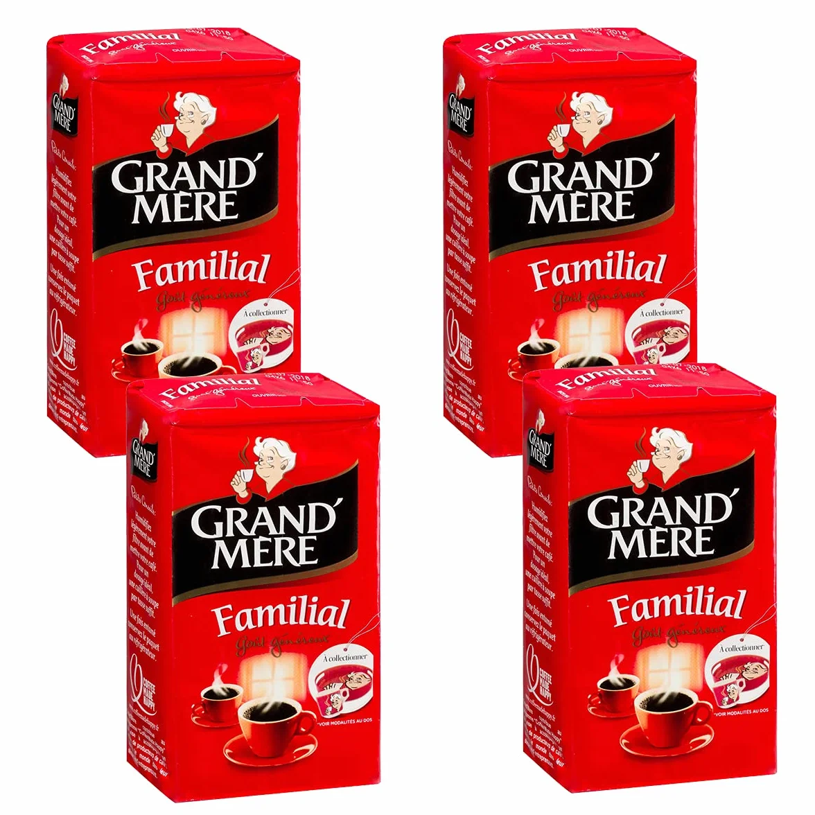 Café moulu Grand'Mère Familial 4x250g