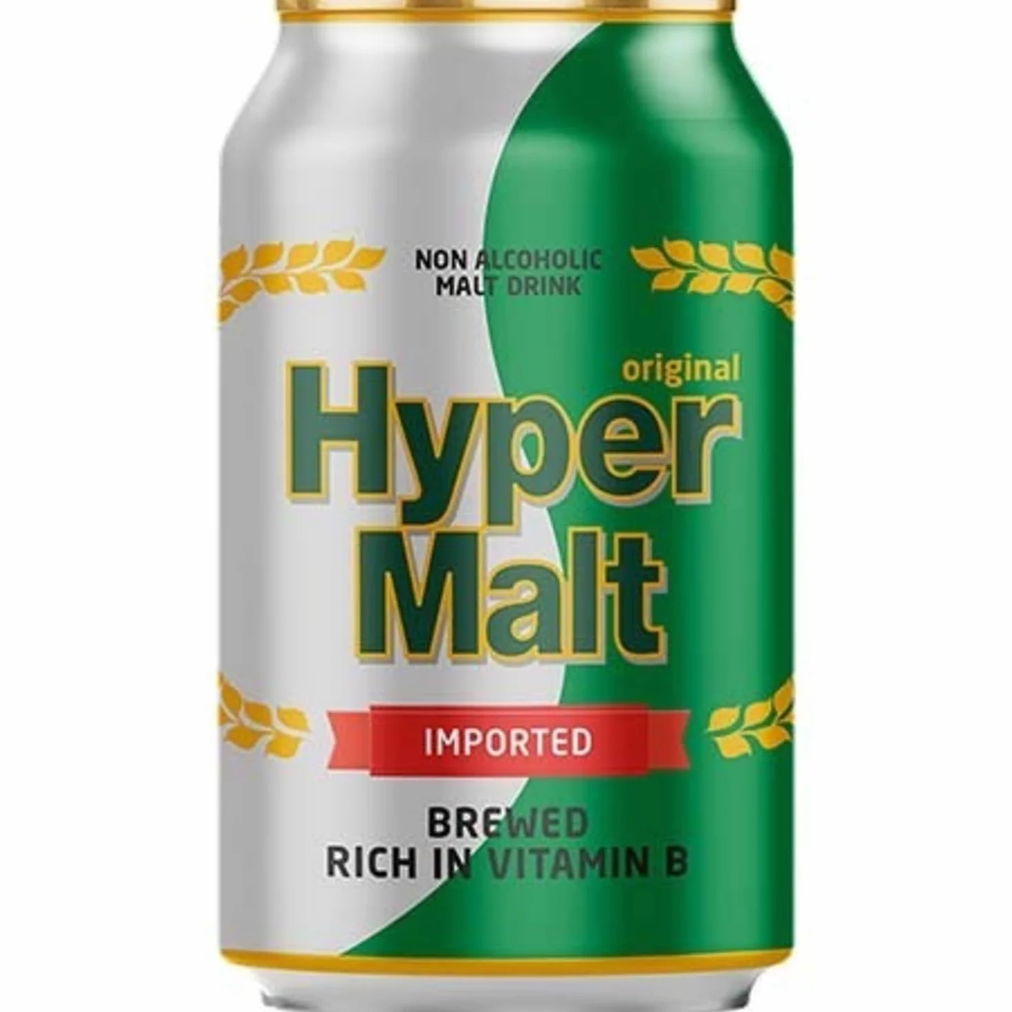 HYPER MALT - Boisson au malt en canette - Lot de 24 (330 ml)