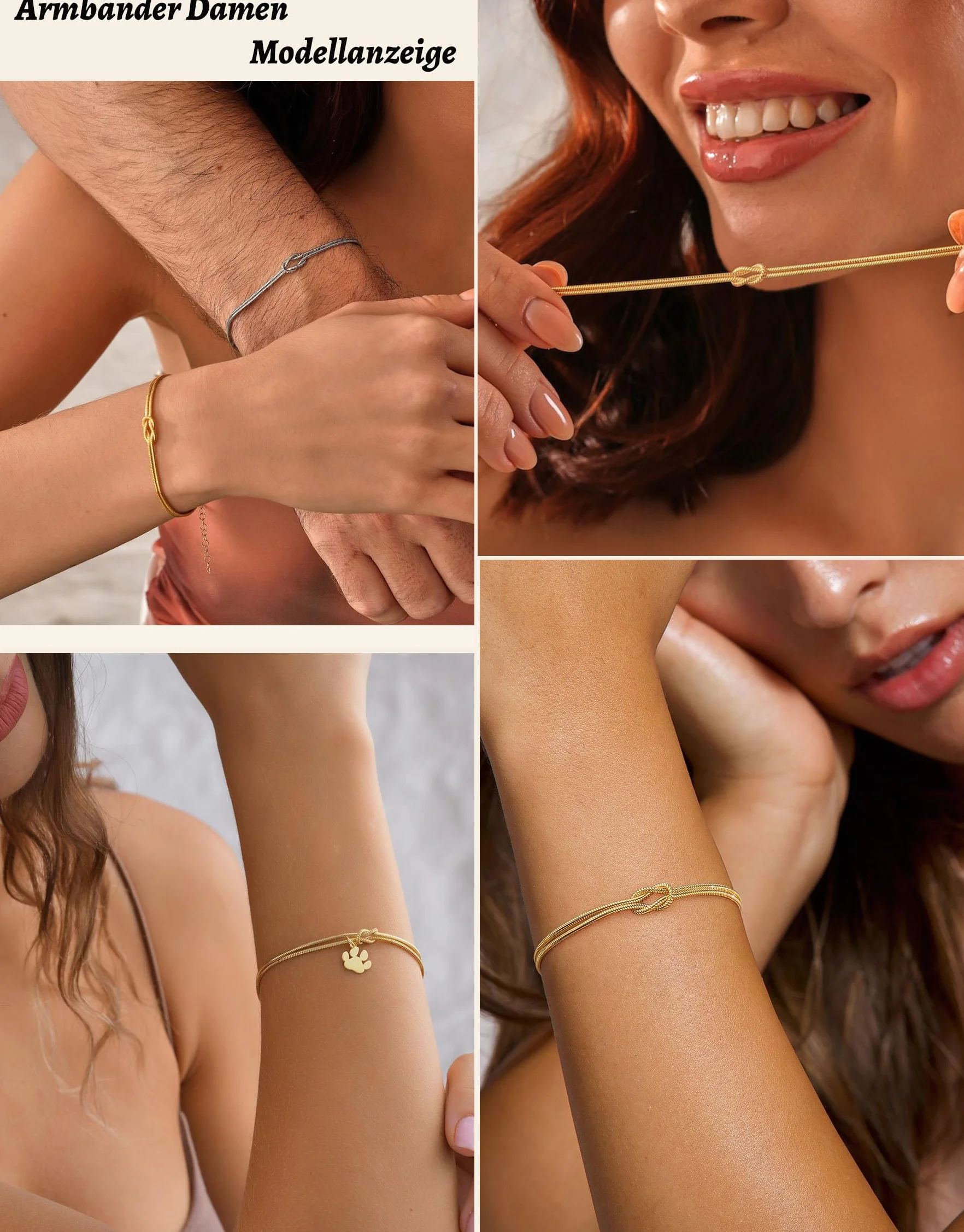 Bracelet Femme Argent Or Plaqué Or 14k Réglable Empilable Coeur Perle 16cm+5cm