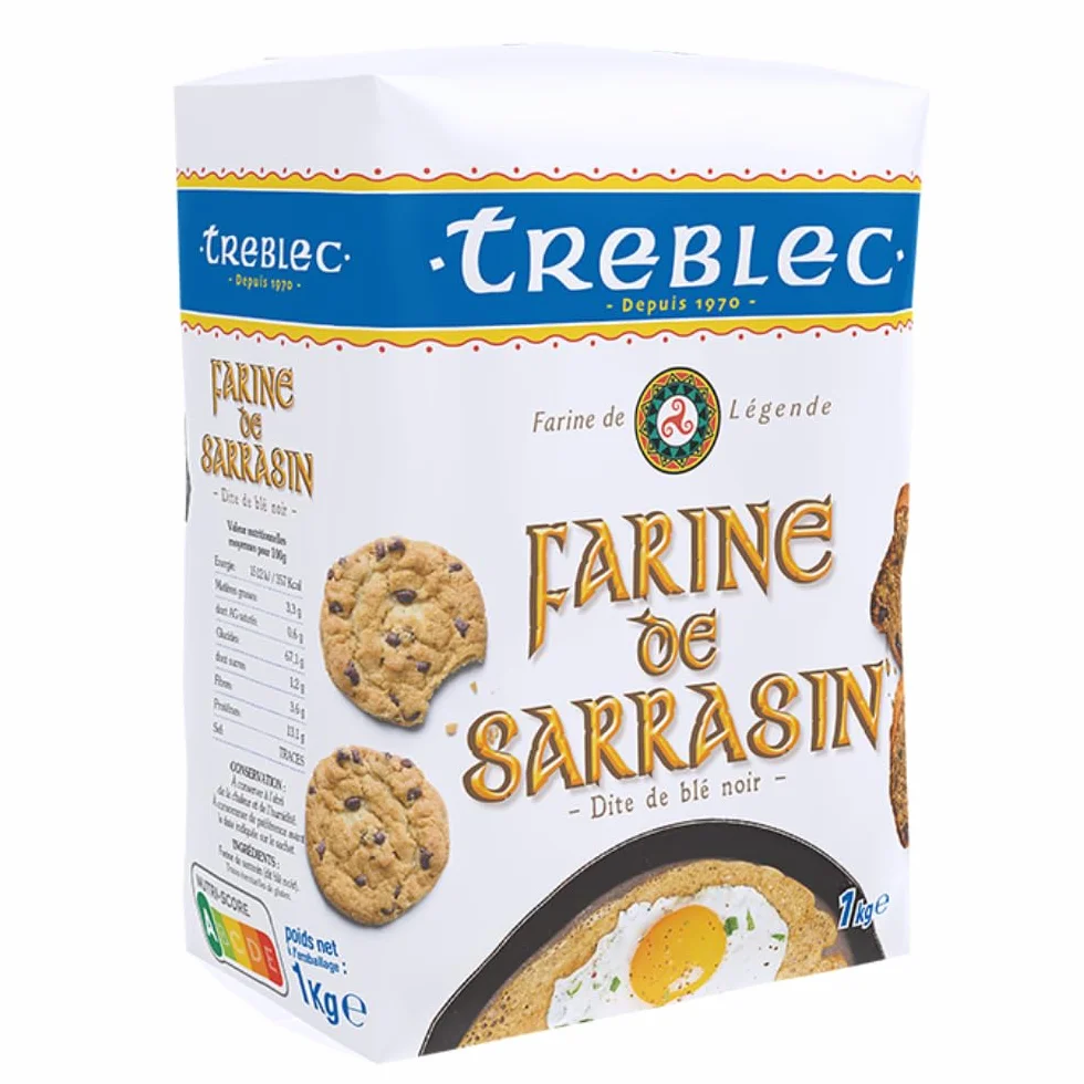 TREBLEC - Farine De Blé Noir 1Kg - Lot De 4