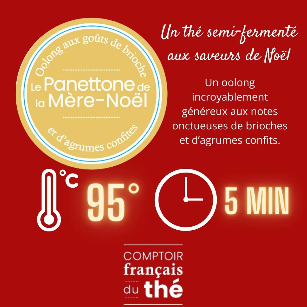 Tisanière rouge + 5x20g de Thés et Infusions de Noël assortis | Cadeau Original pour Noël COMPTOIR FRANÇAIS DU THÉ
