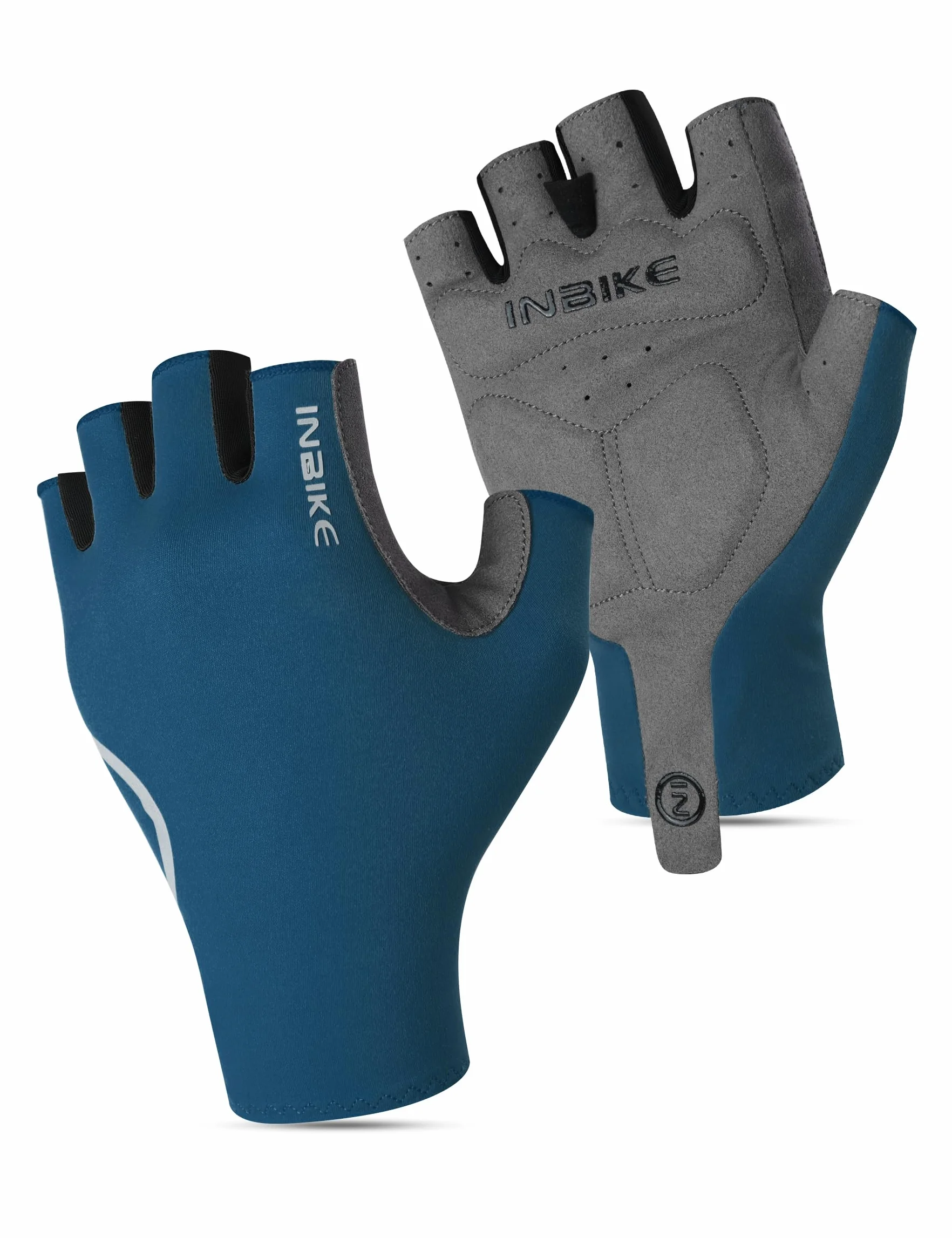 INBIKE Gants de Cyclisme d'été Courts Unisexe VTT Homme Femme Tissu Frais Léger Respirant Séchage Rapide Antidérapants Sport