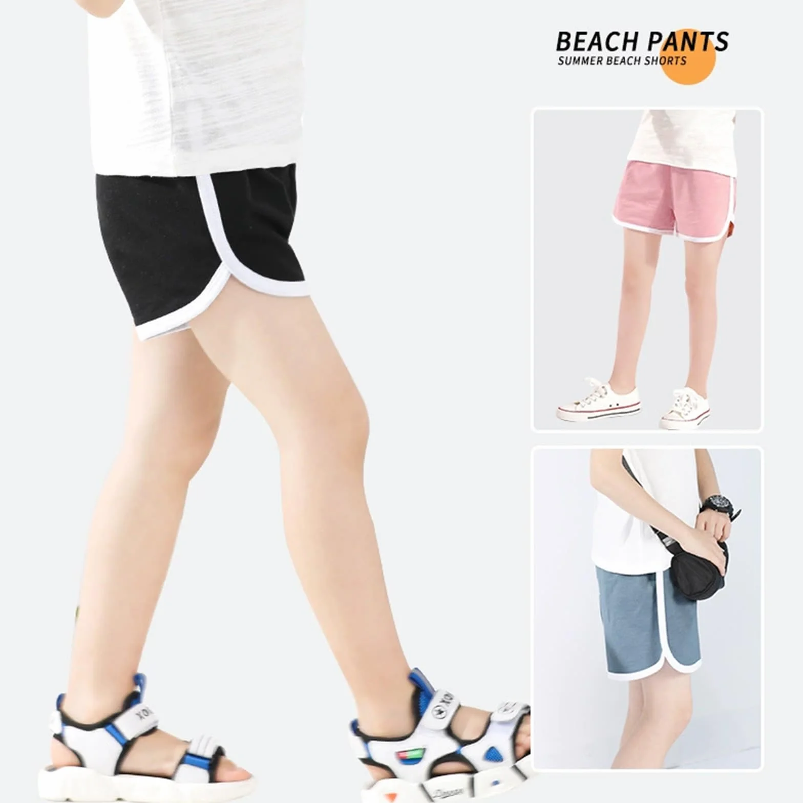 Short court sport coton enfant fille garçon cyclisme été gym 2-15 ans