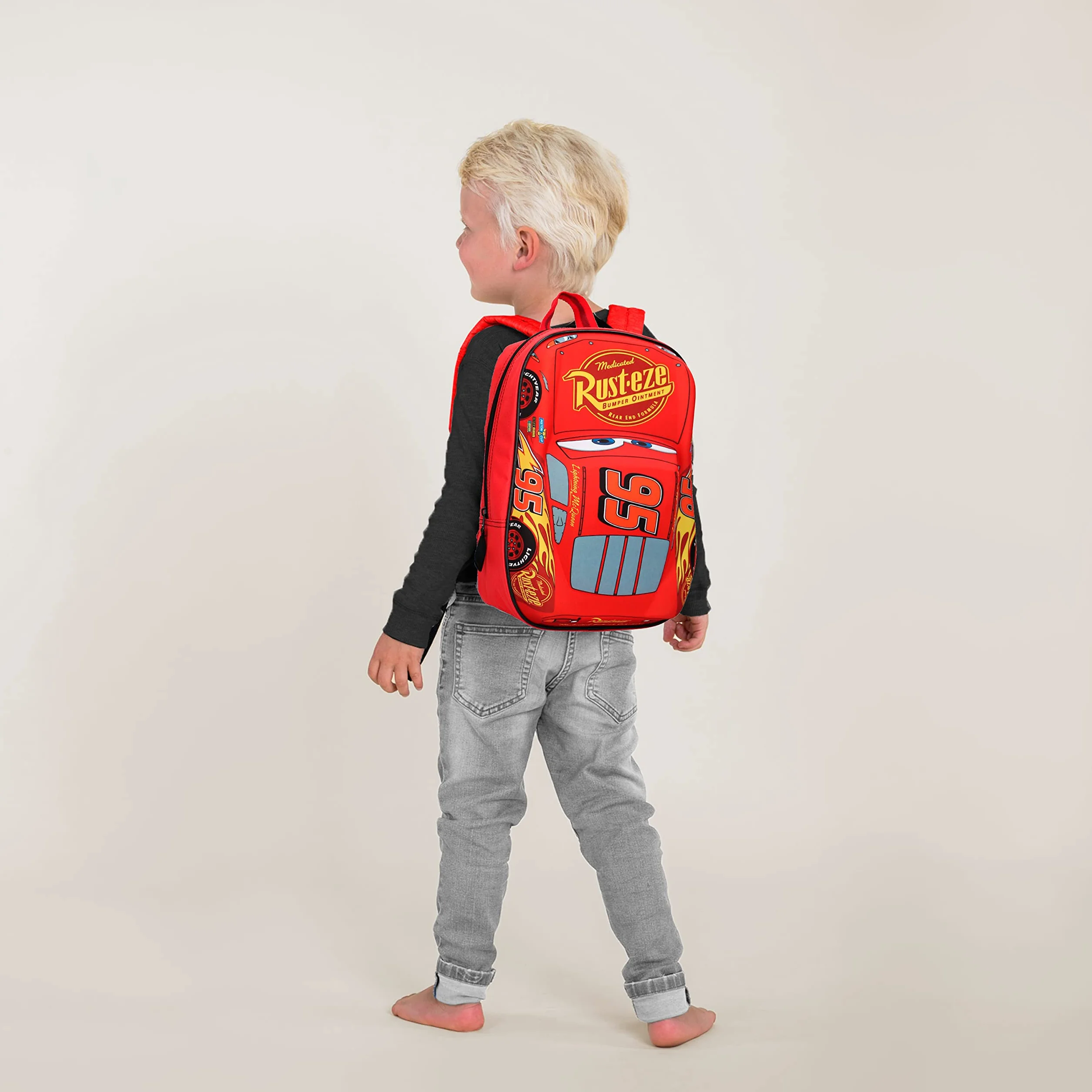 Disney Sac à Dos Lightning McQueen Voiture Effet 3D Rouge 31 cm