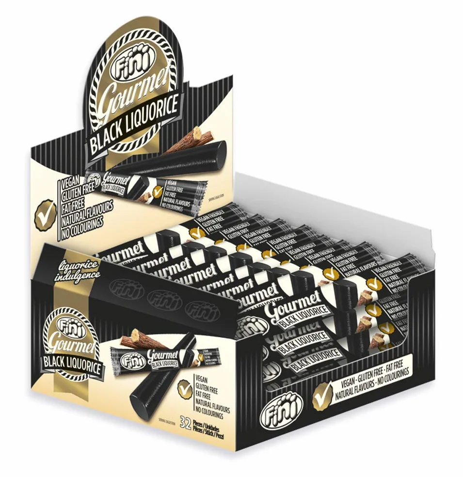 baton reglisse black liquorice fini 32 pièces.