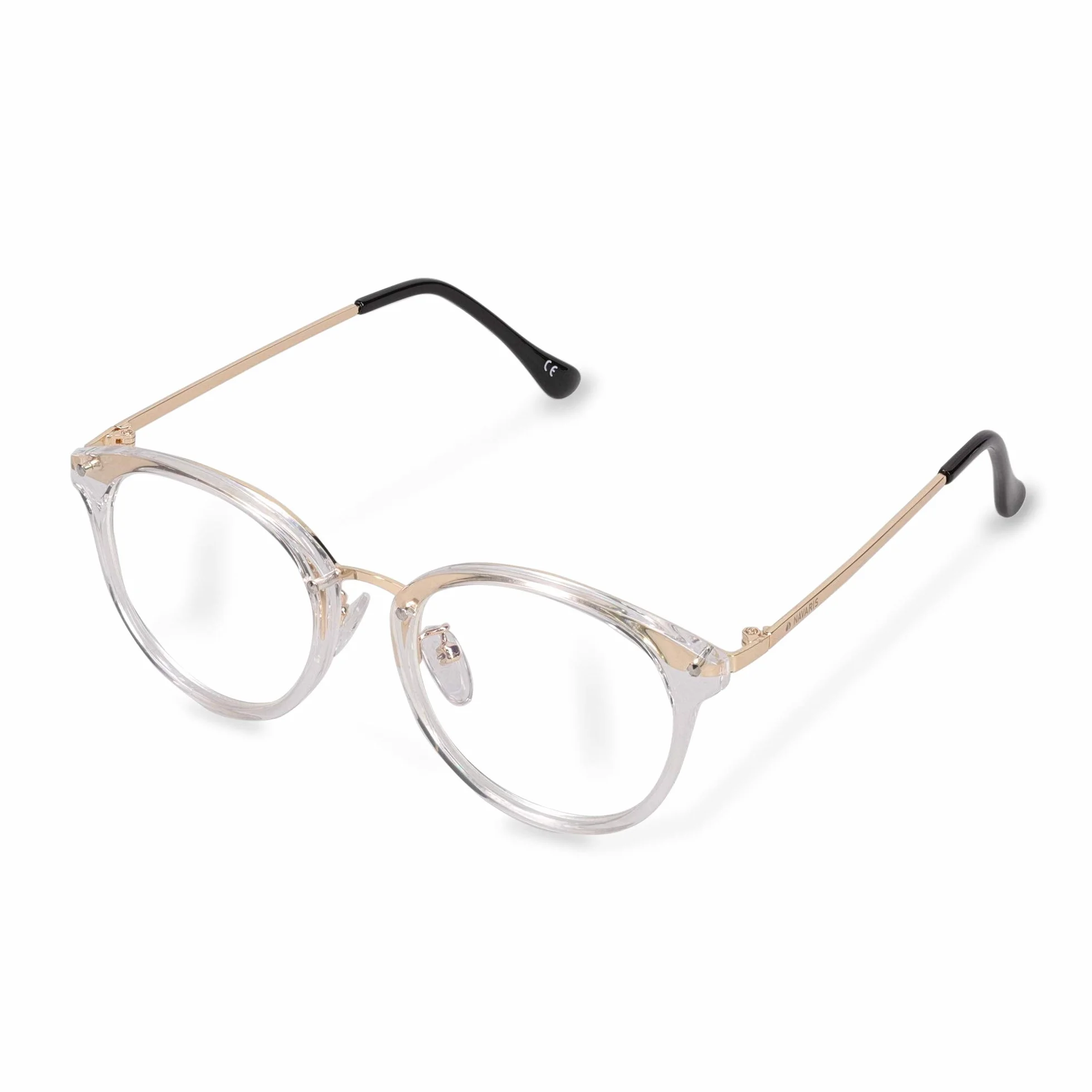 Navaris Lunettes Sans Correction Oculaire avec Monture Transparent Femme Homme