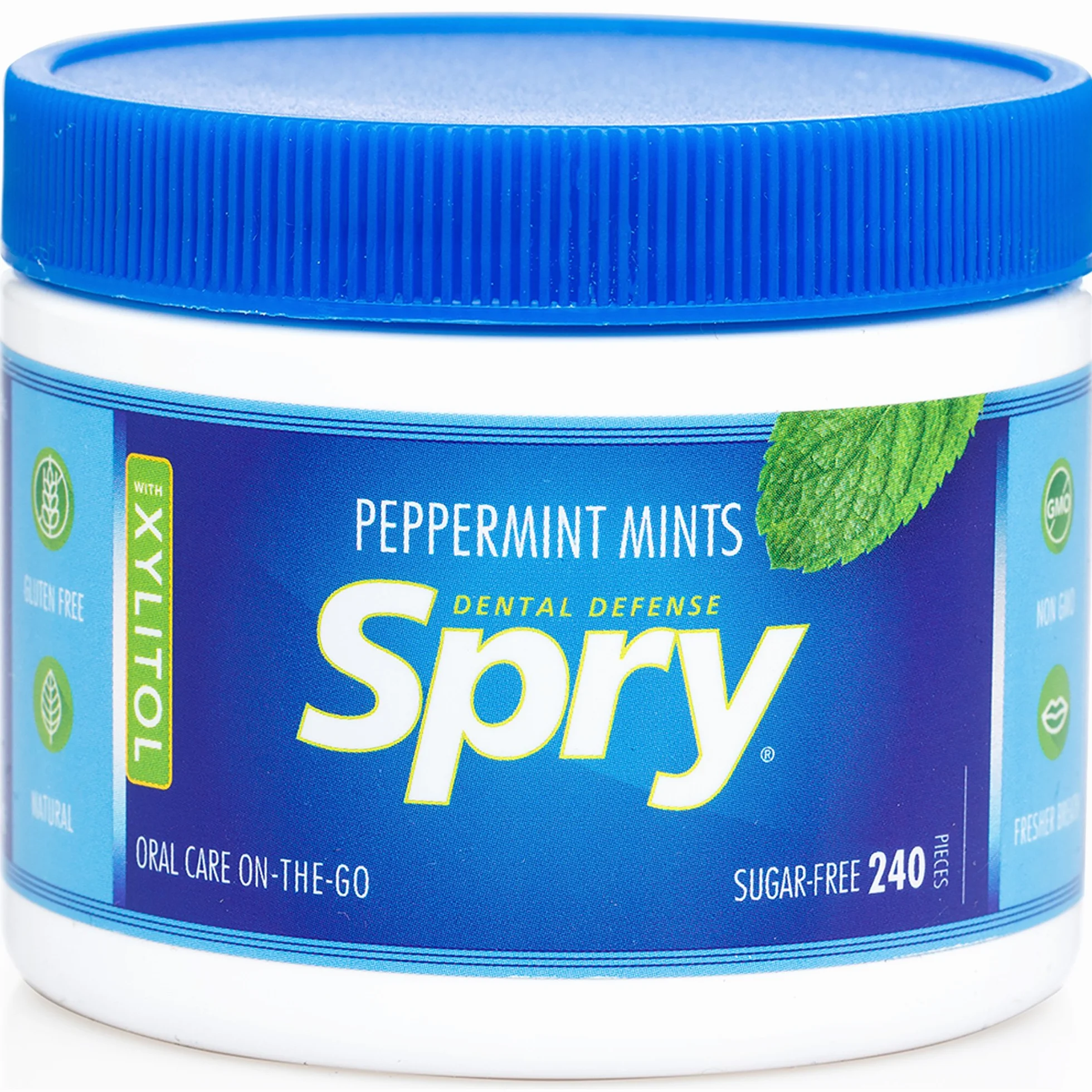 Spry Pastilles à la Menthe Poivrée au Xylitol Sans Sucre 240 Count (Pack of 1)