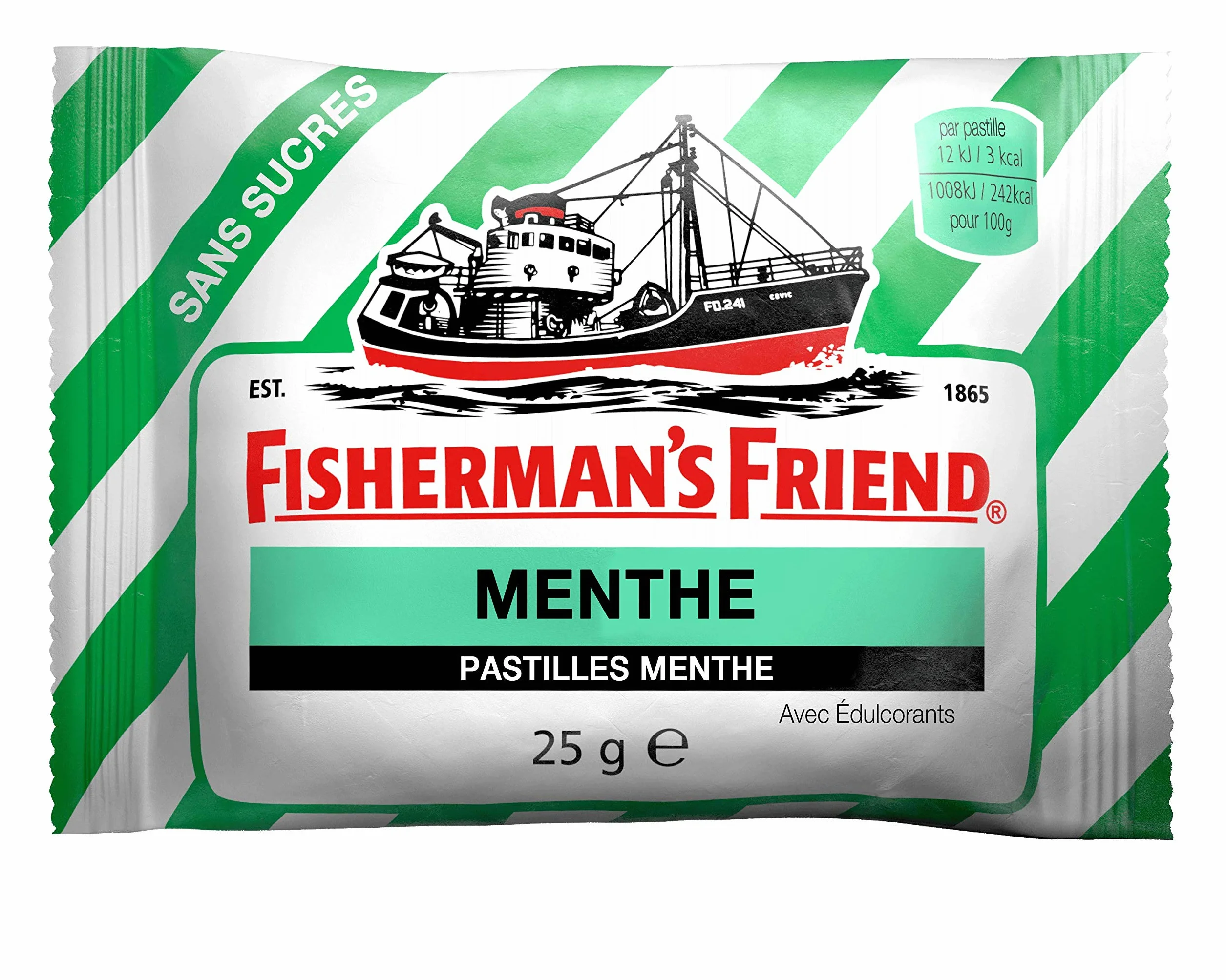 Fisherman's Friend Menthe sans Sucres 24 Sachets 600 g