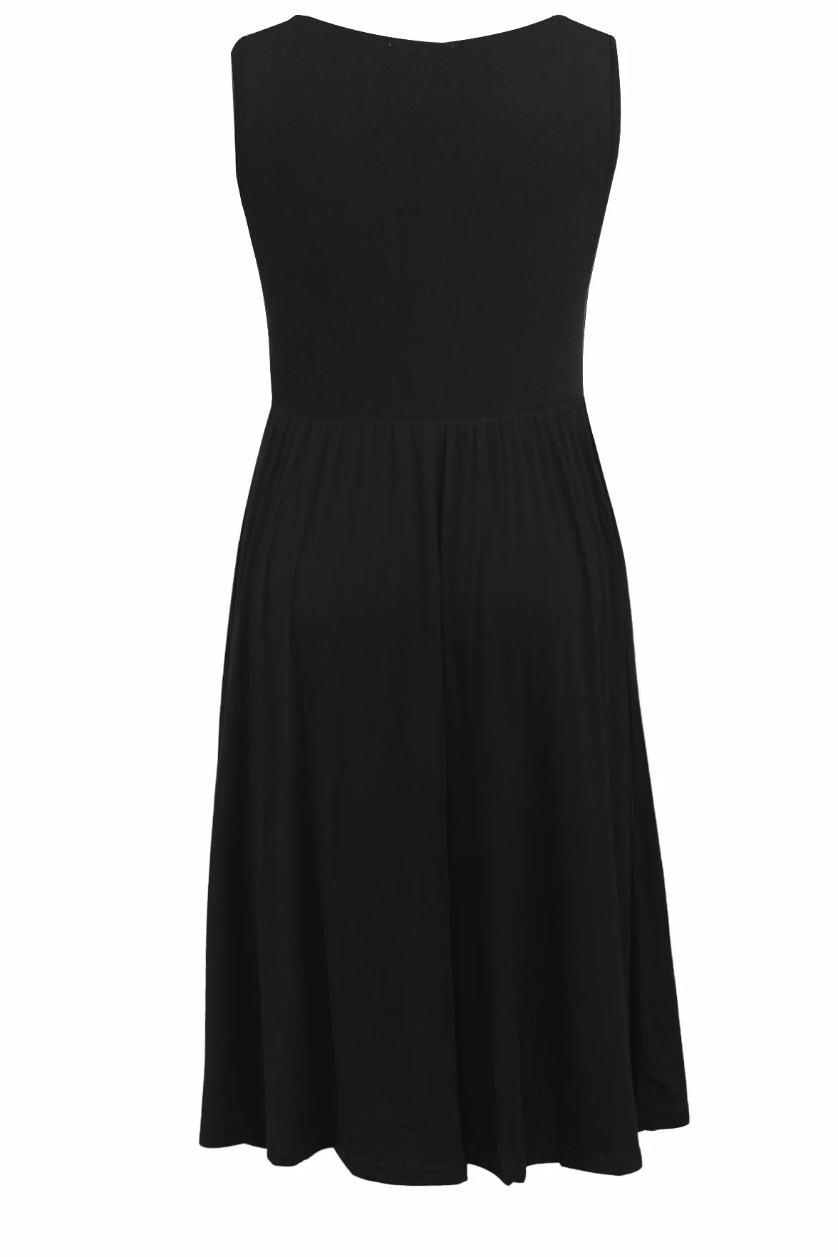 Robe d'allaitement de Maternité sans Manches en Patchwork pour Femmes avec Poches