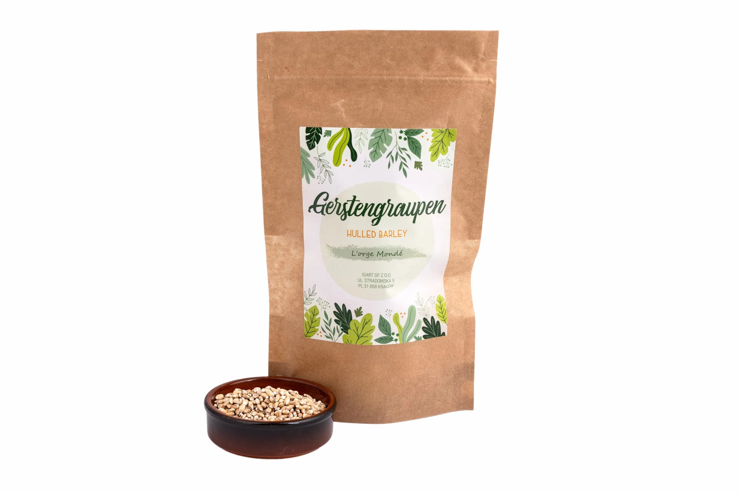 IGART Orge Perlé 3kg, Idéal pour la Soupe, les Salades ou le Ragoût, Riche en Protéines naturelles et en Fibres Alimentaires