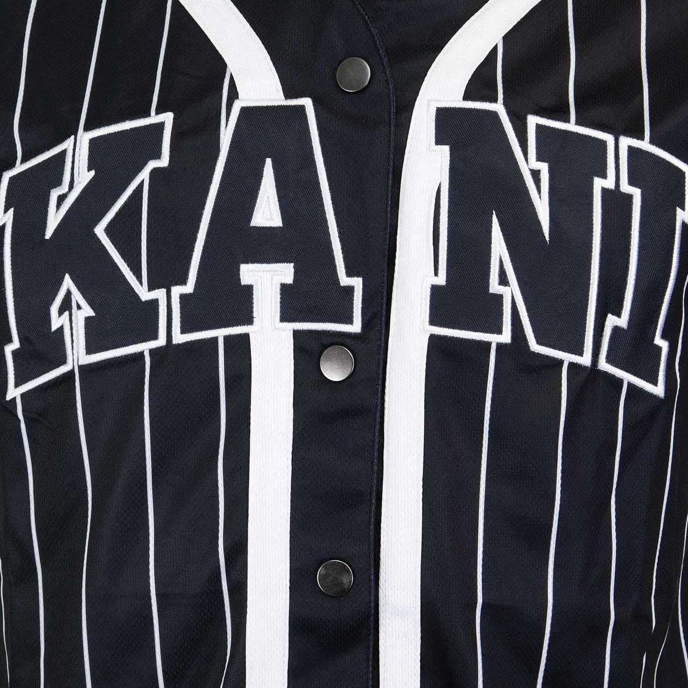 Karl Kani Maillot de baseball en jersey Serif Pinstripe