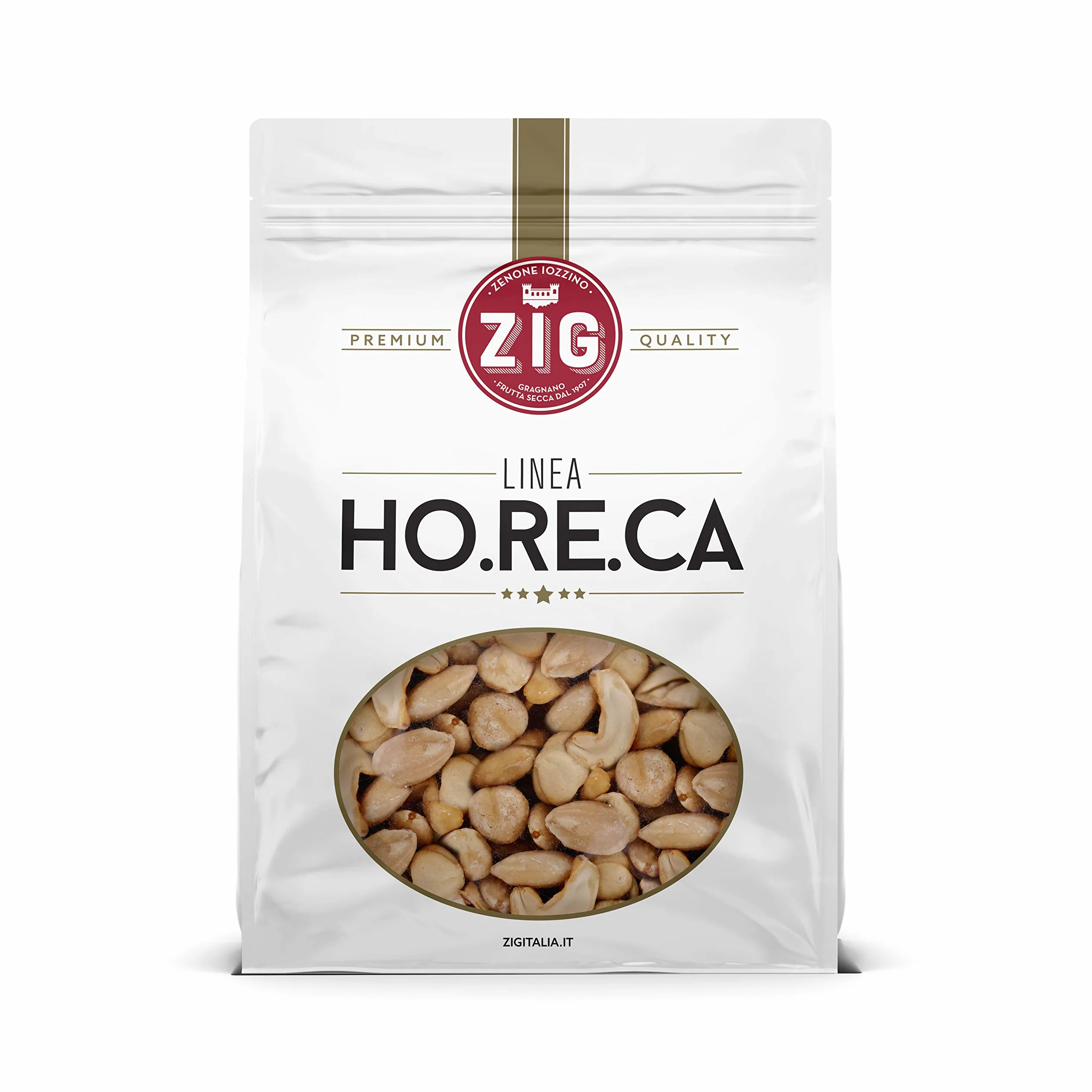 ZIG - HORECA - Mélange de snacks salés grillés Premium | Cacahuètes, amandes, noisettes, noix de cajou 1 kg