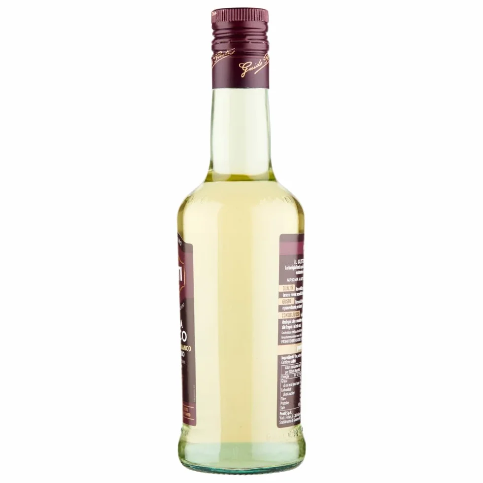 Ponti Lot de 3 bouteilles de vinaigre de vin blanc Aroma Antico Aceto di Vino Bianco 100 % vinaigre italien 500 ml + 1 sachet de talc Felce Azzurra 100 g