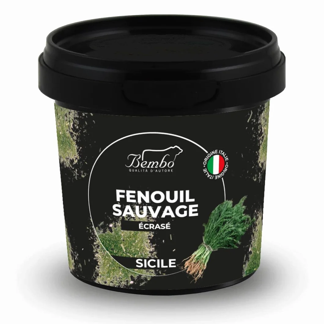 Fenouil Sauvage Sicilien Bembo 200 g – Feuilles de Fenouil Sauvage Naturelles, Séchées au Soleil de Sicile – Arôme Frais et Anisé – Parfait pour Poissons, Charcuteries, Plats de Pâtes et Sauces