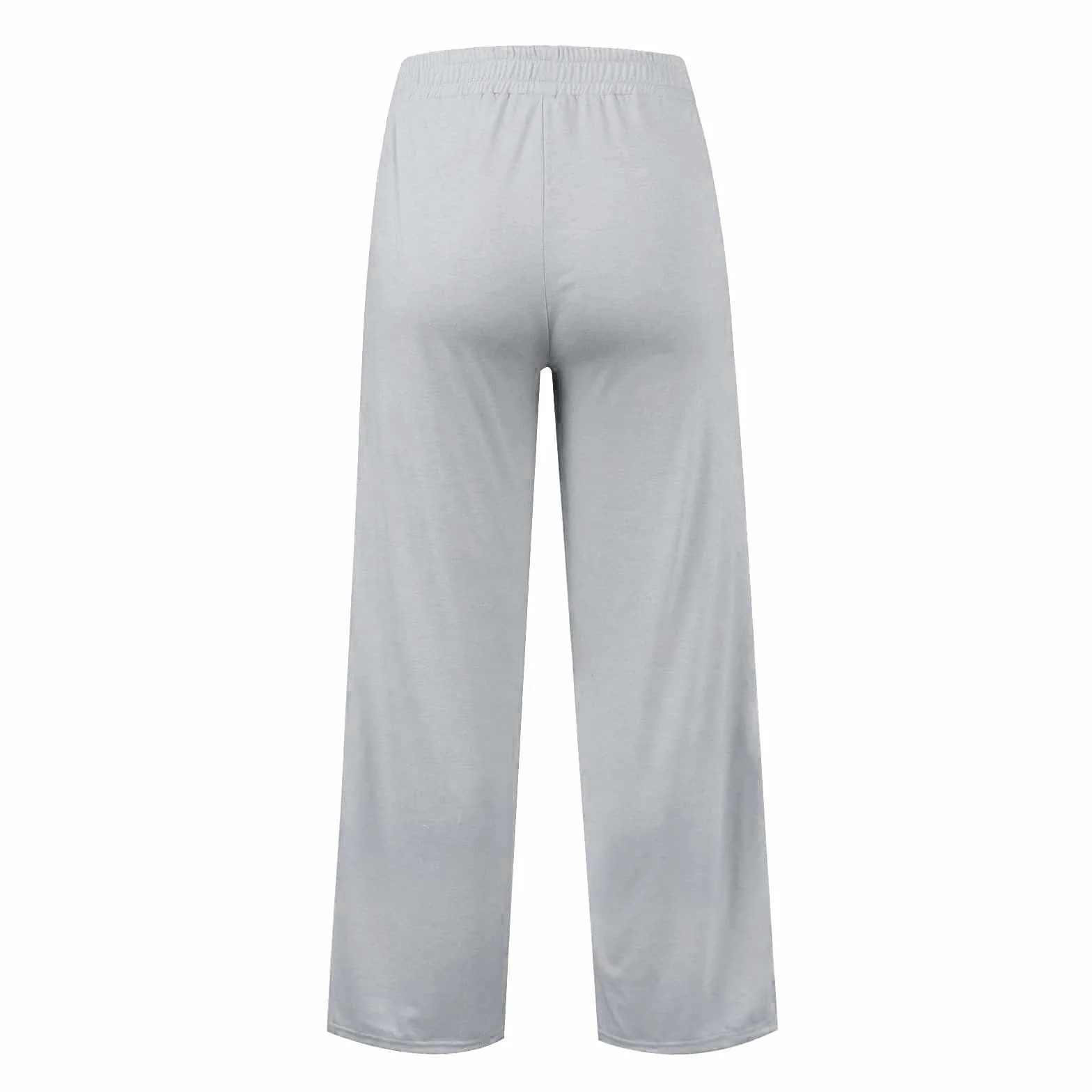 Pantalon de survêtement ample à jambe large taille haute pour adolescentes avec poches