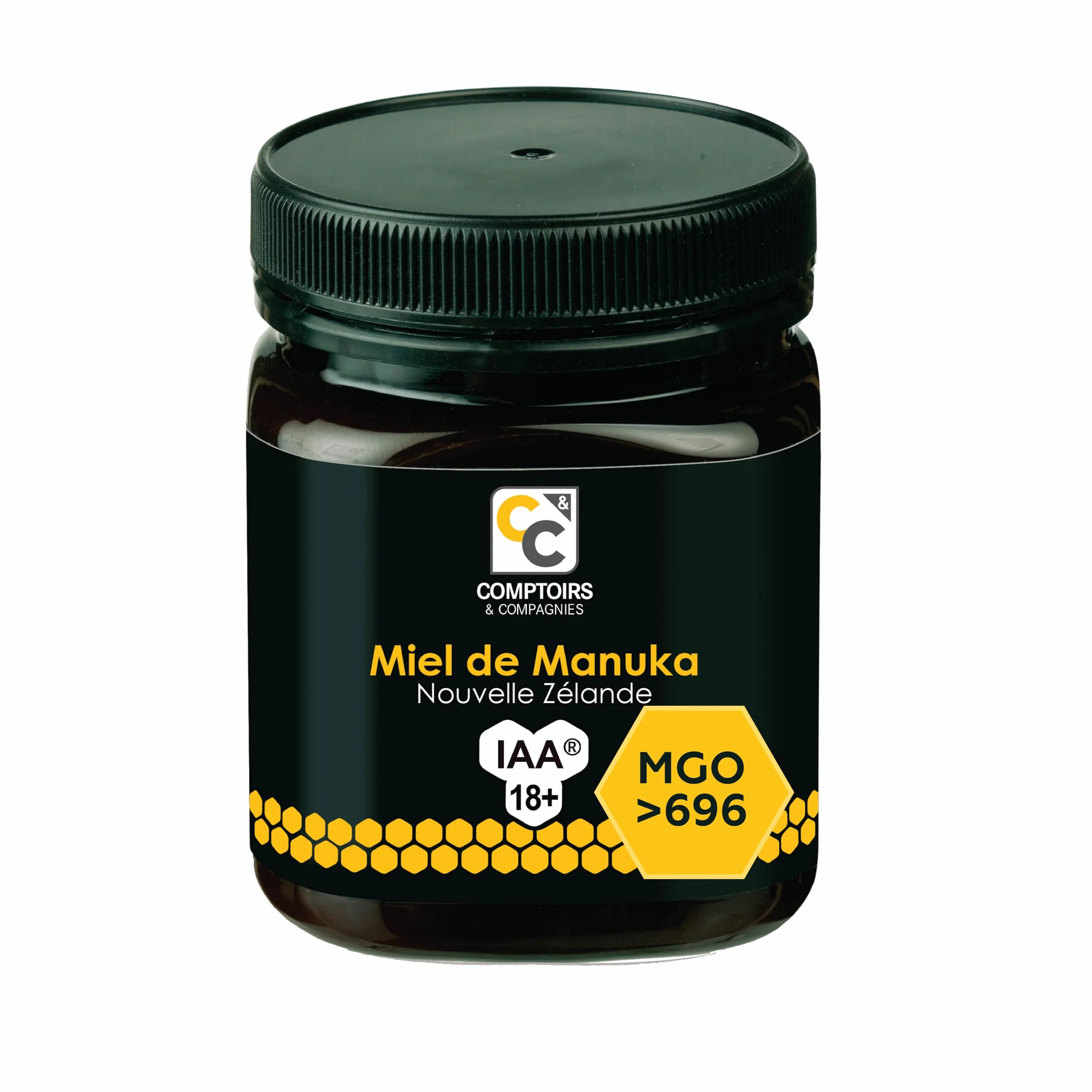 COMPTOIRS ET COMPAGNIES - Miel de Manuka Actif - IAA18+ (MGO696+) - Origine Nouvelle Zélande - 250g