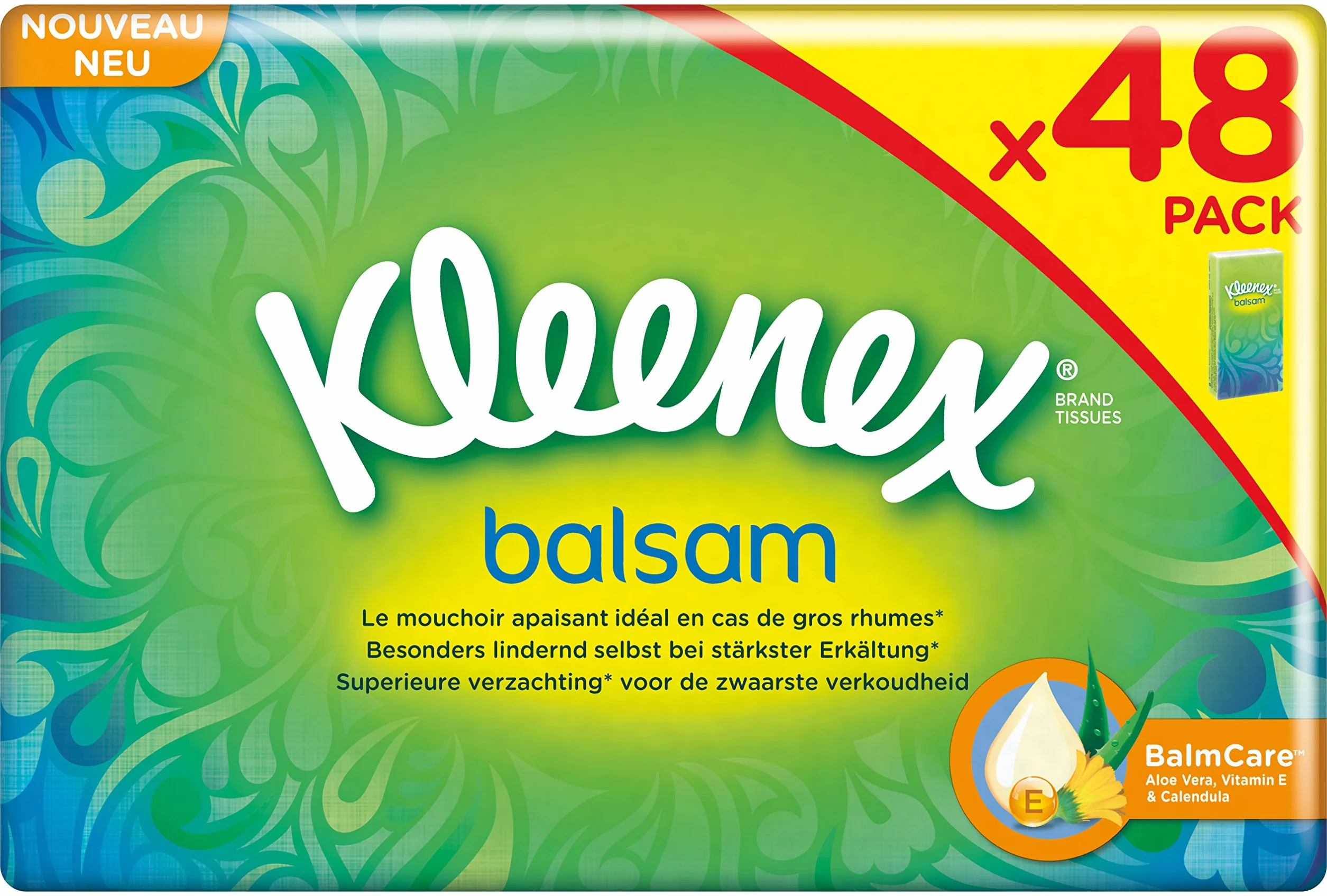 Mouchoirs Kleenex Balsam. 48 paquets