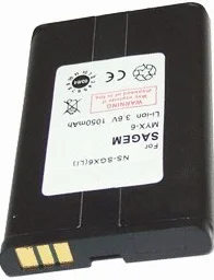 AboutBatteries Batterie pour SAGEM MYX6, 3.7V, 1000mAh, Li-ION