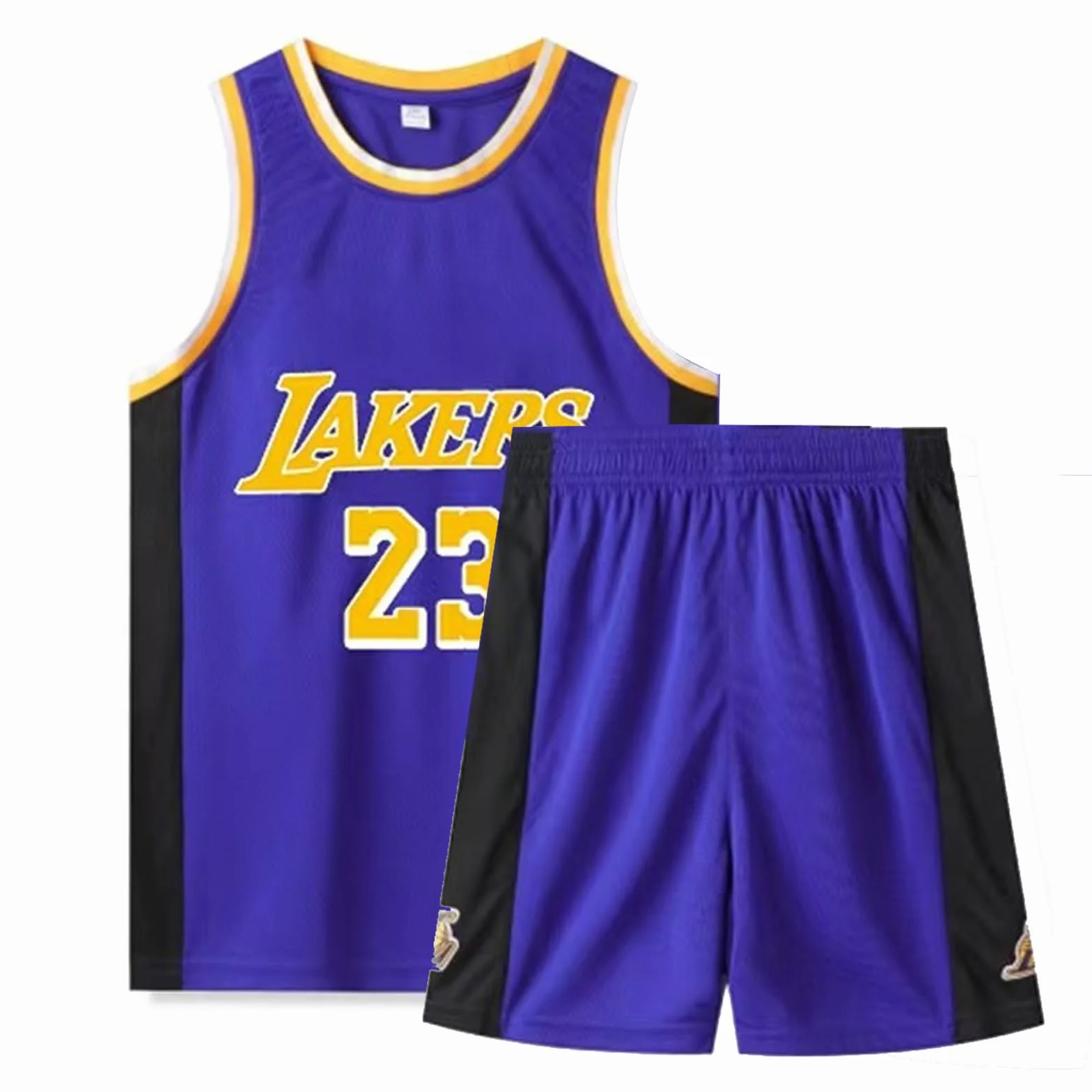 Qkdyky Maillot Basket Enfant 2 Pièces, Tenue Basketball Garçon Respirant Séchage Rapide