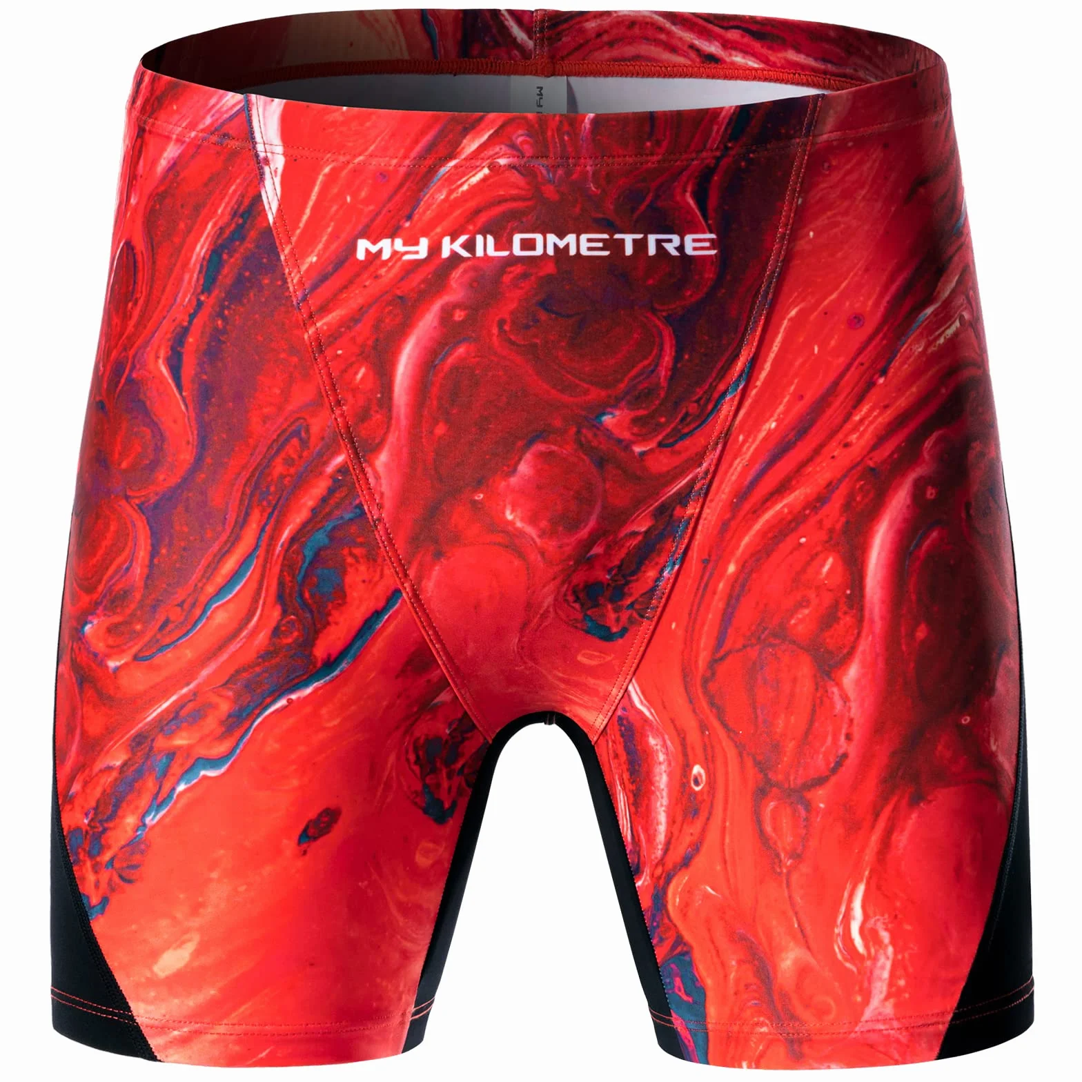 MY KILOMETRE Maillot de Bain Homme Boxer Short Jammer Natation Cordon Serrage Endurance Résistant Chlore Plage Surf