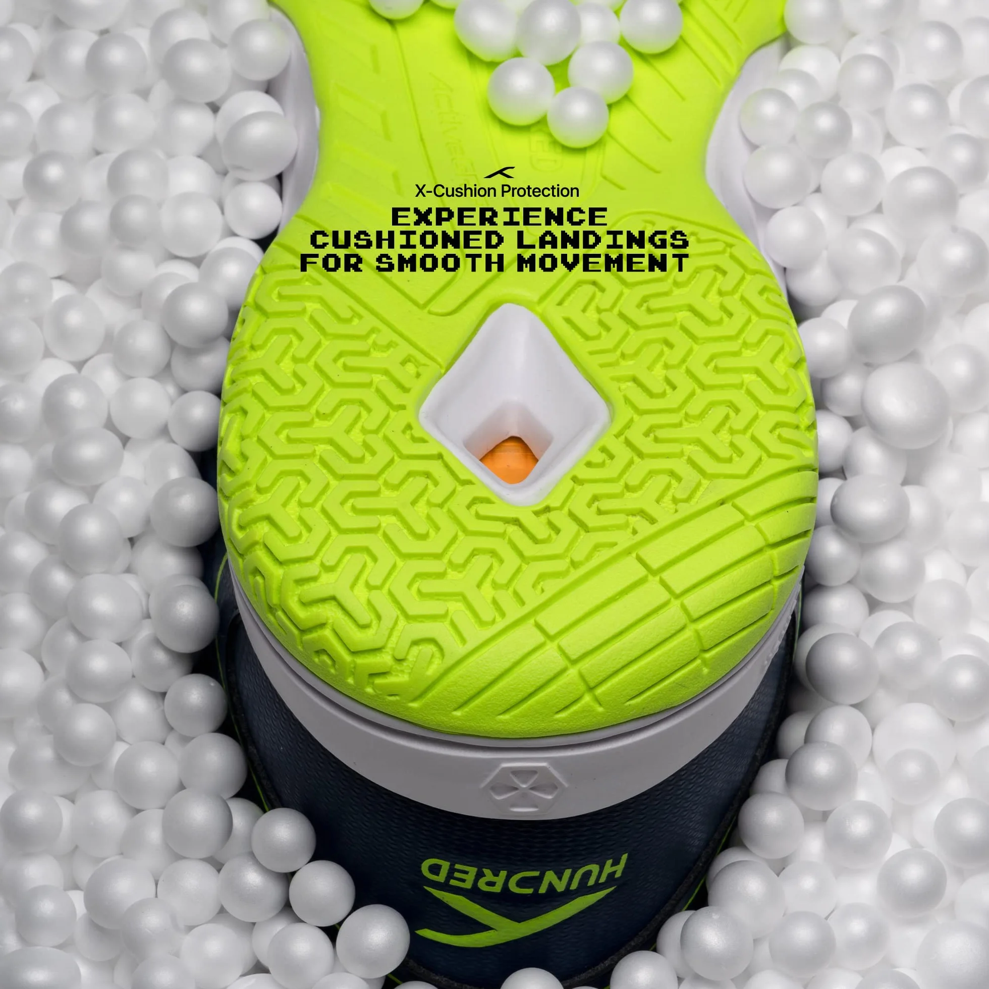 Hundred Raze Non-Marking Badminton Shoes for Men Polyester Upper Rubber Sole Indoor Tennis Squash Padel