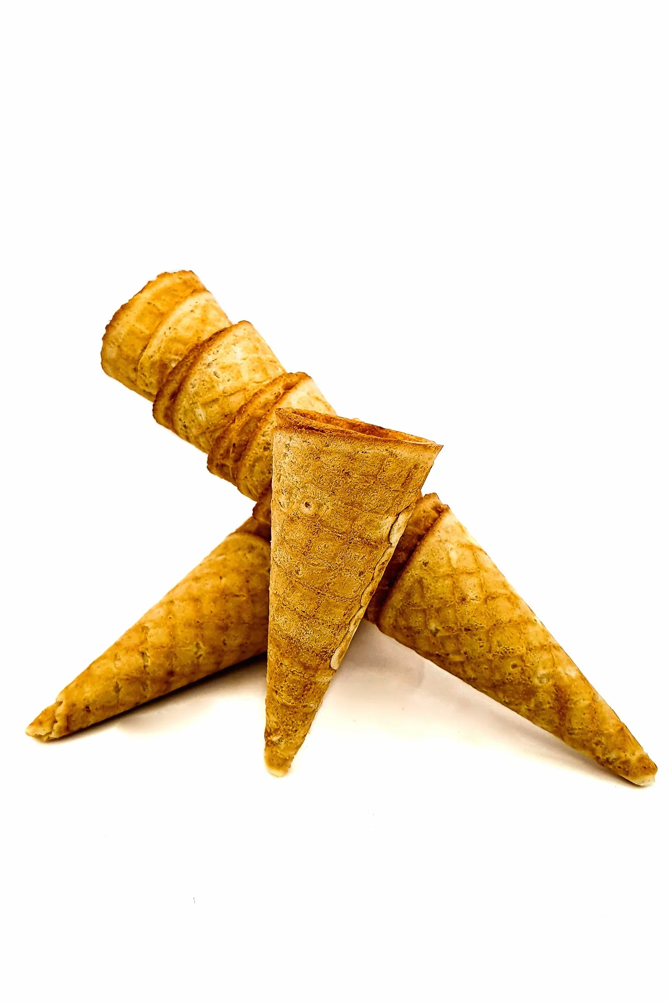 PJaspert Eiswaffeln | Cornets de crème glacée "Mini" avec bordure 60x27mm (594 pièces)