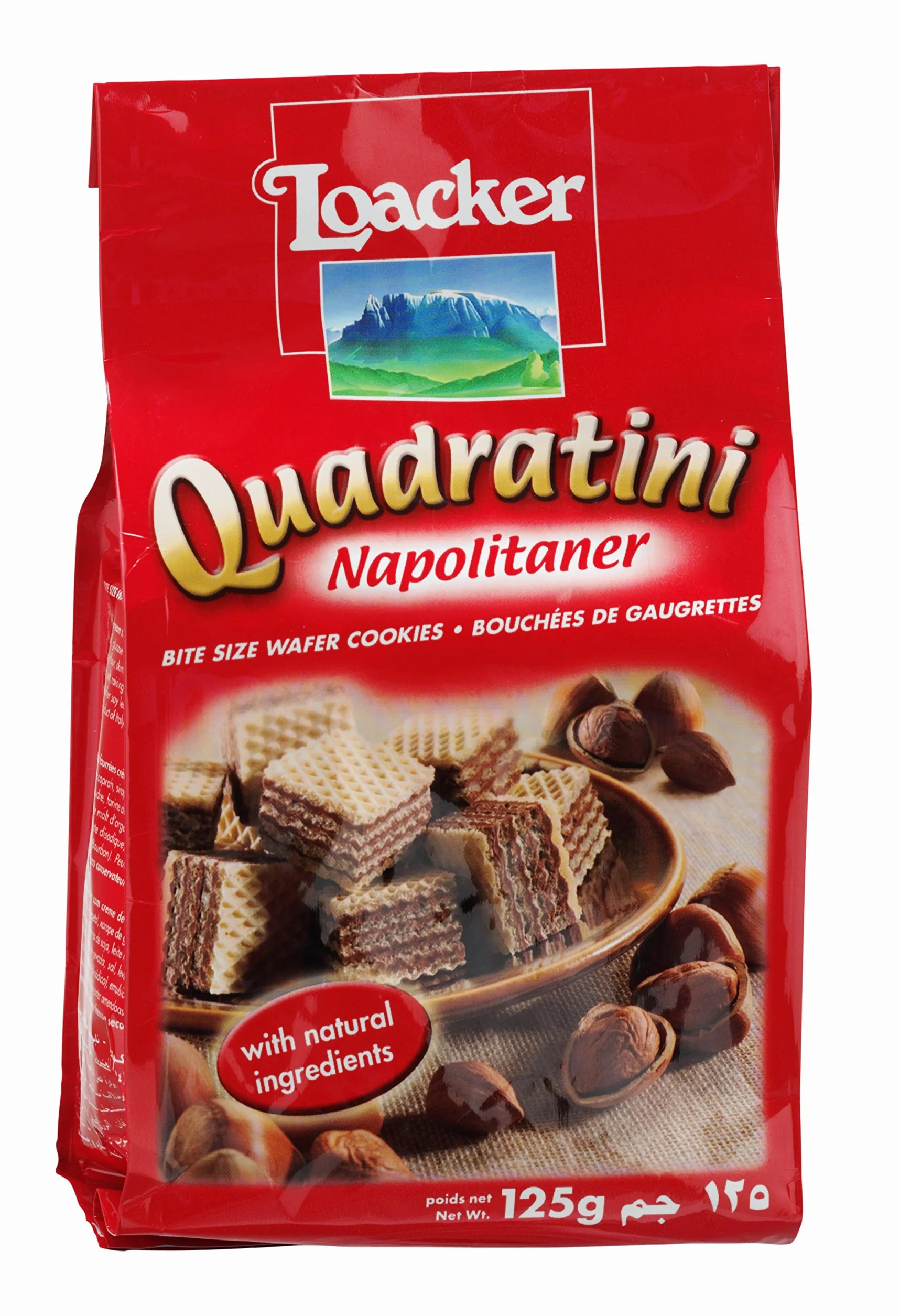 Loacker Napolitaner Hazelnut Wafer 125 g (Pack of 6)