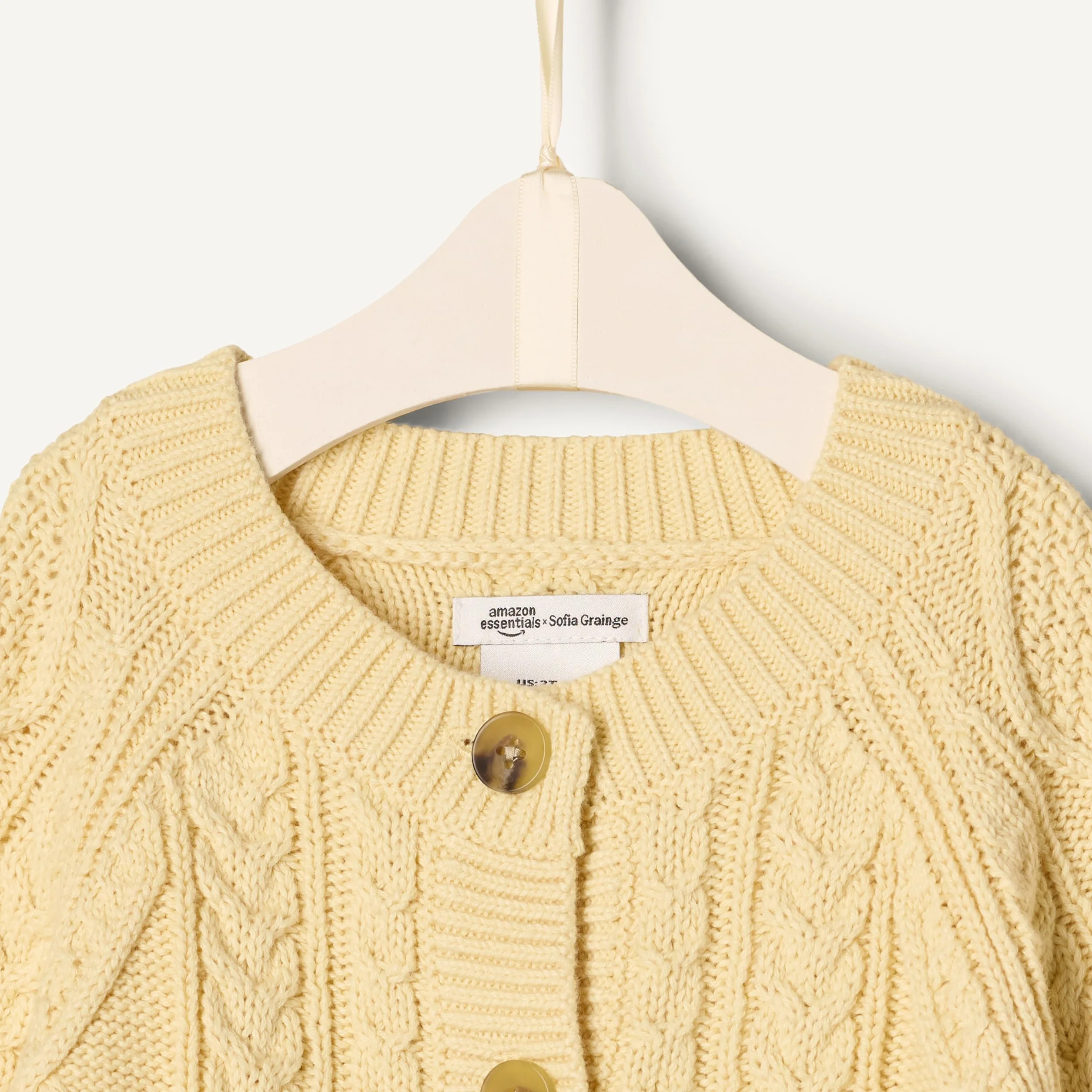 Amazon Essentials x Sofia Grainge Gilet a torsades Mixte Bébé Enfante