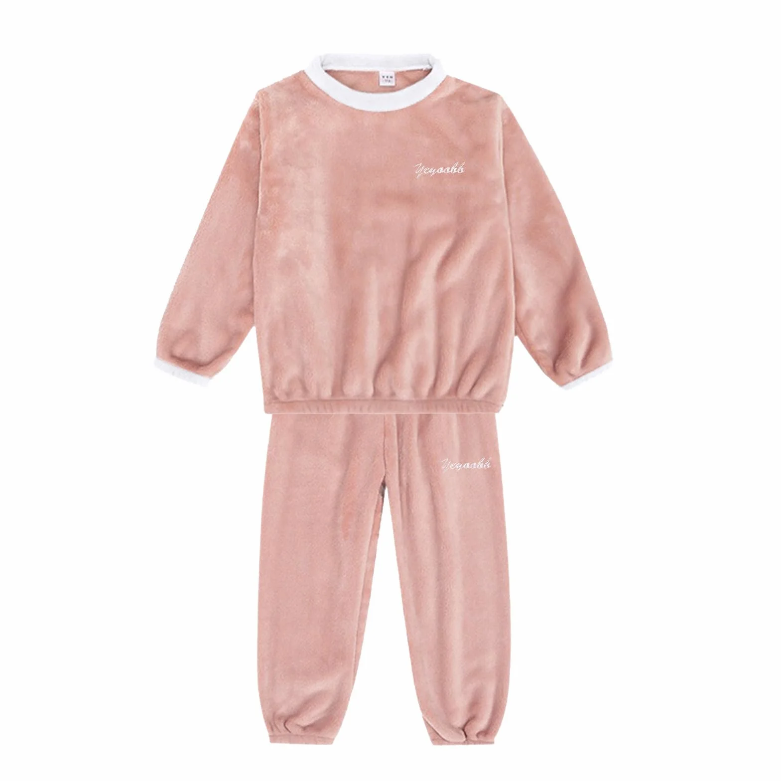 Survêtement de sport enfant fille garçon - Ensemble flanelle haut duveteux pantalon chaud polaire