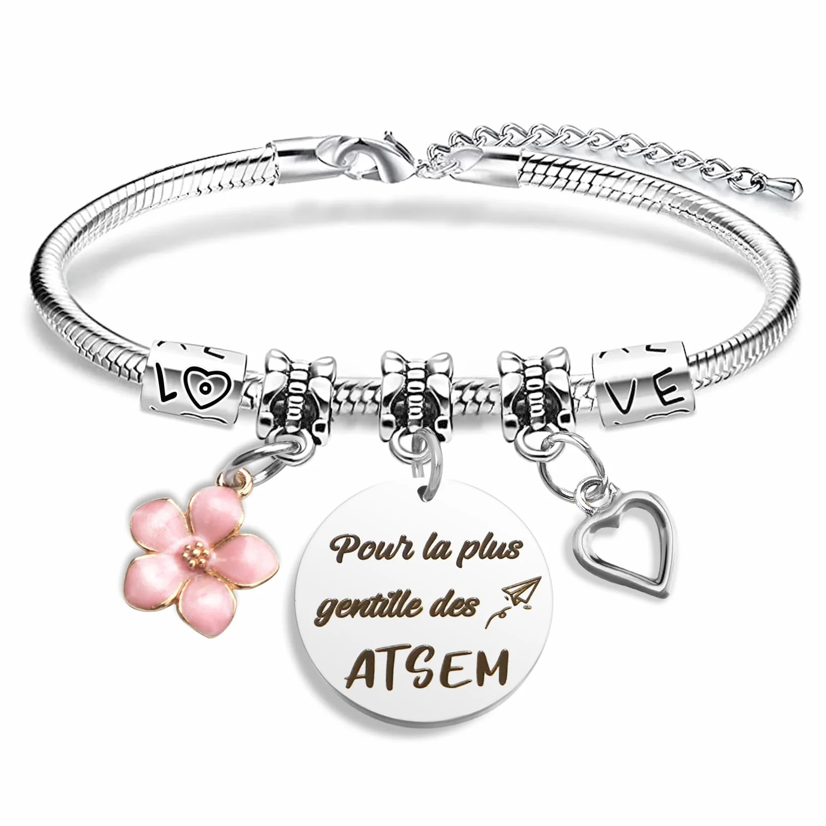 Bracelet Maitresse Cadeau Maitre D'École Atsem Aesh Professeur