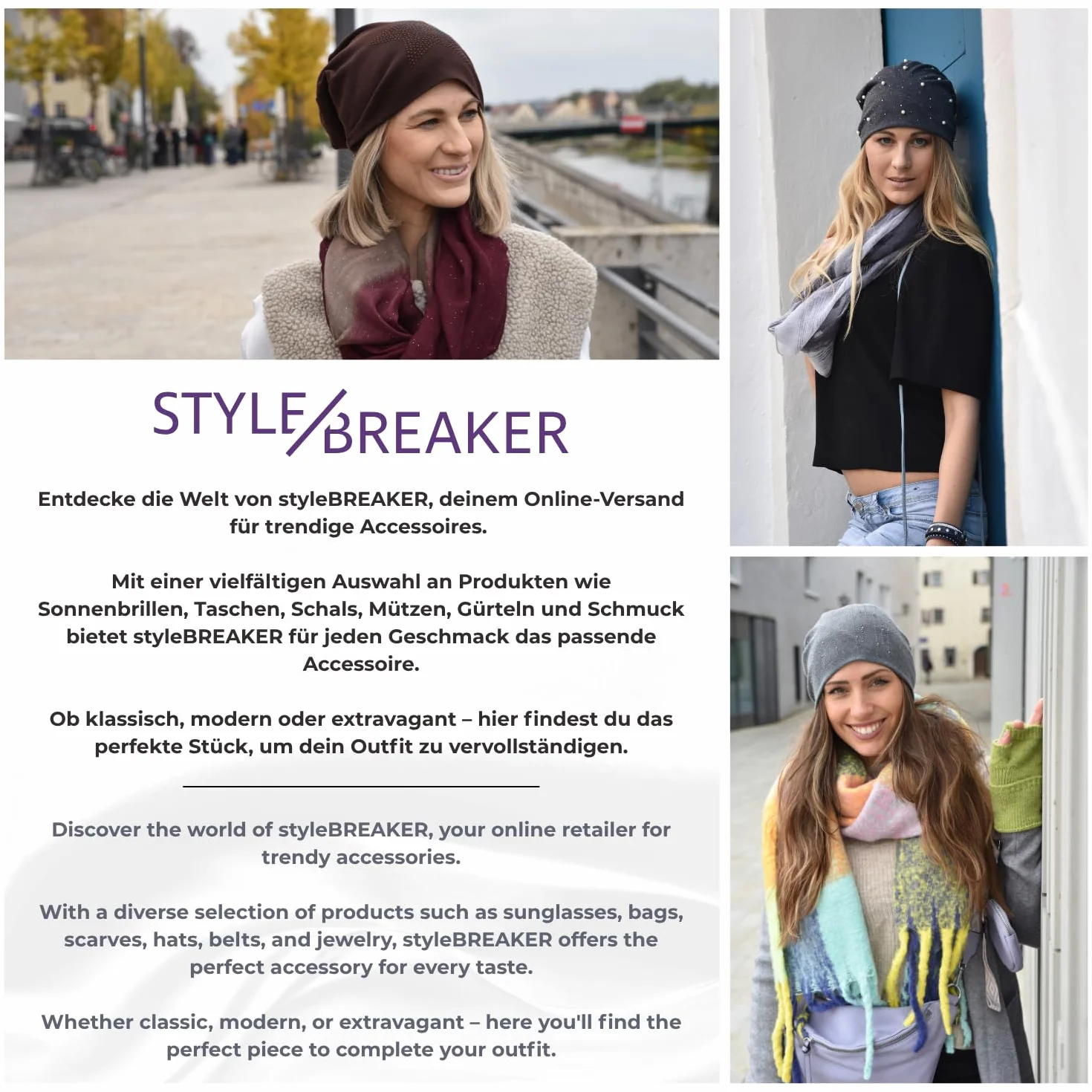 styleBREAKER Bonnet Tombant Classique Beanie Long Unisexe