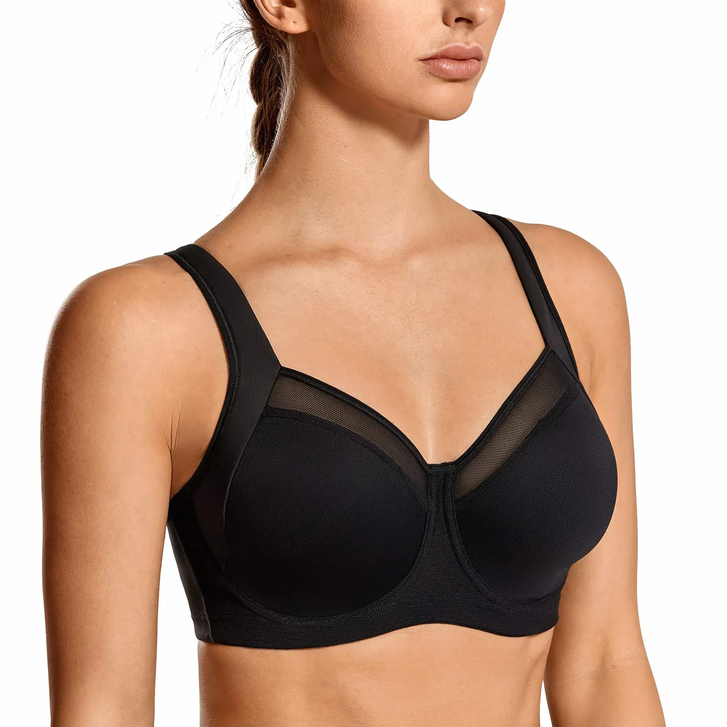 SYROKAN Soutien Gorge Sport Femme Maintien Extreme Armature Dos Nageur Impact Elevé Non Rembourré