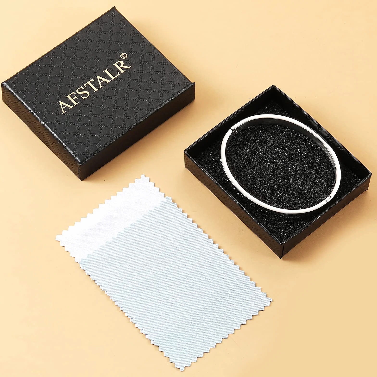 Bracelet Message en Acier Inoxydable pour Femme Argenté Personnalisé Amitié
