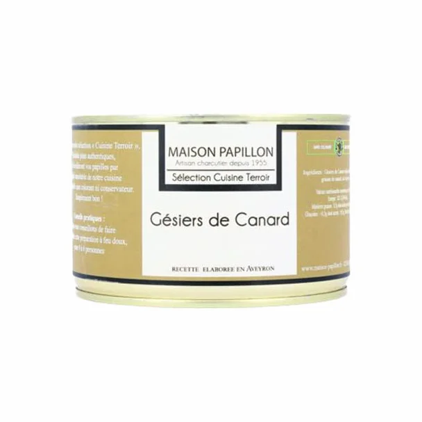 Gesiers de canard 380g - Maison Papillon